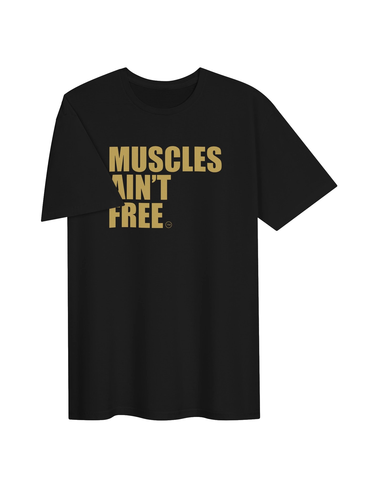 "MUSCLES AIN'T FREE®" Gold Statement Softstyle Tee product image (36)