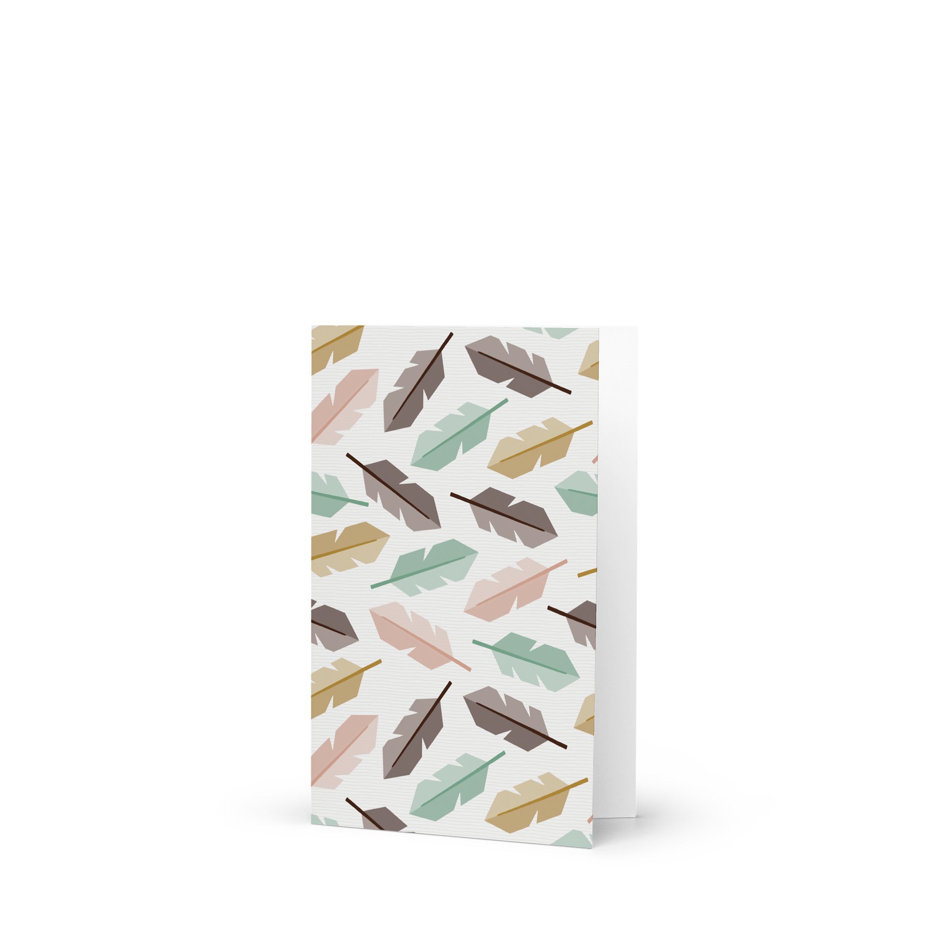 Mid-Century Modern Feathers Greeting Card. product image (1)