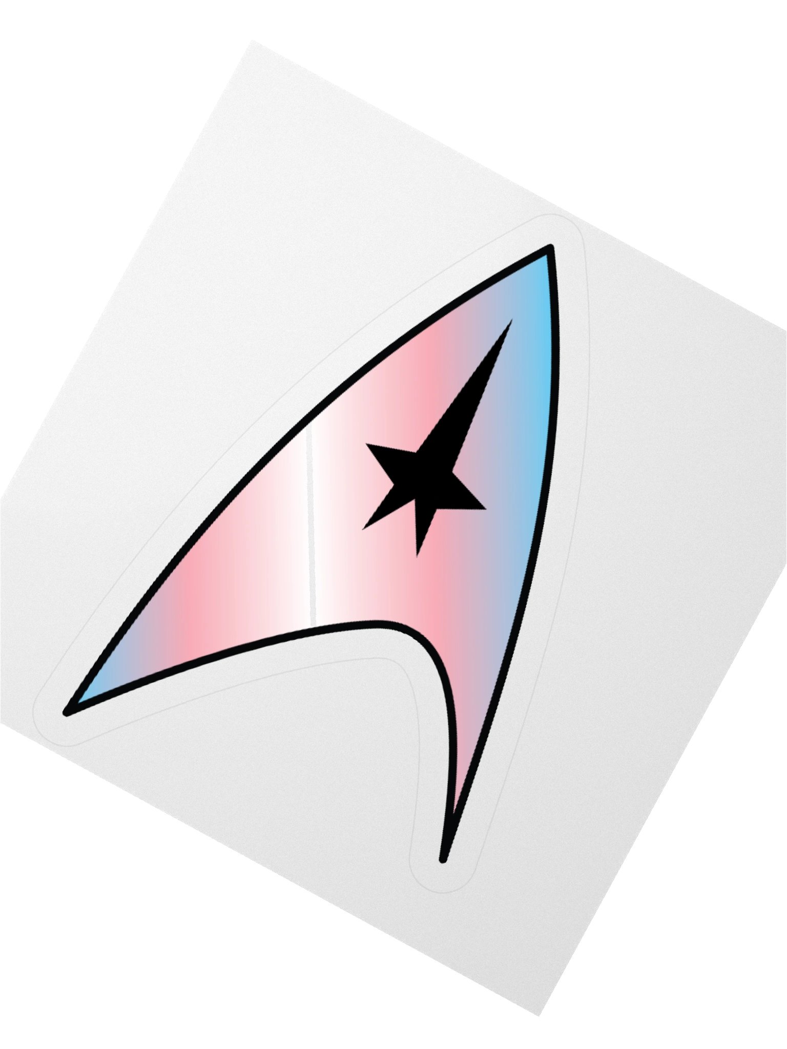 Trans Pride Gradient Starfleet Sticker product image (5)