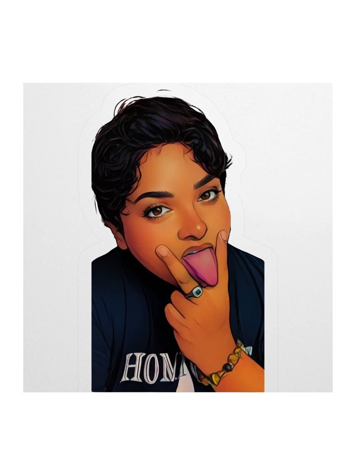 SeaDame - Self-Portrait Tongue Sticker product image (1)