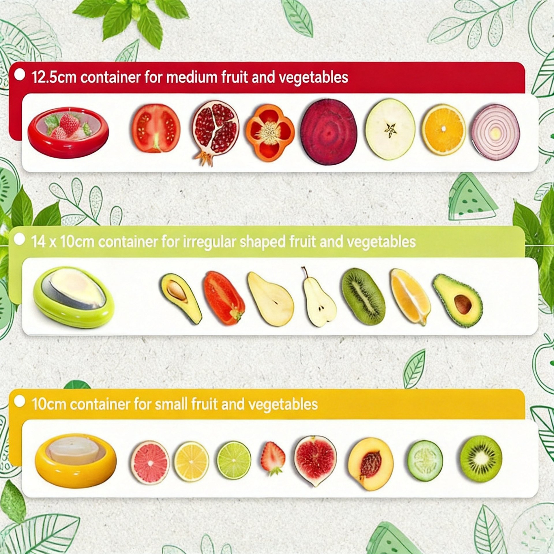 Eco-Friendly Silicone Fruit & Vegetable Storage Containers product image (9)