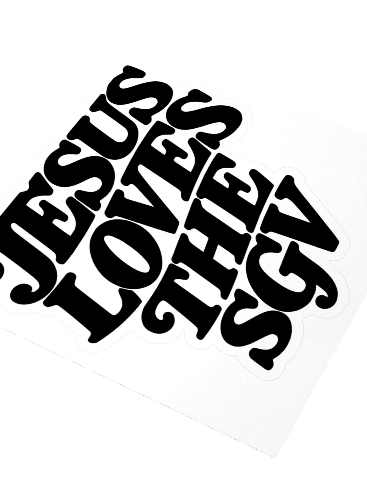 Jesus Loves the SGV Black Kiss Cut Sticker product image (9)