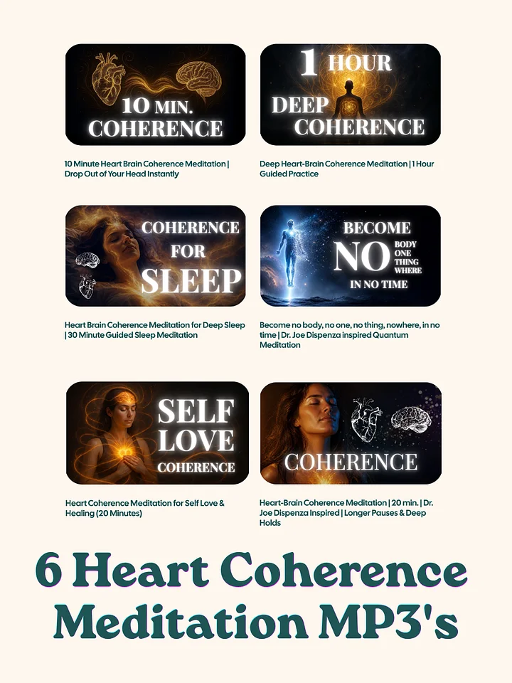 Heart Coherence Meditation Bundle — 6 Guided MP3s product image (1)