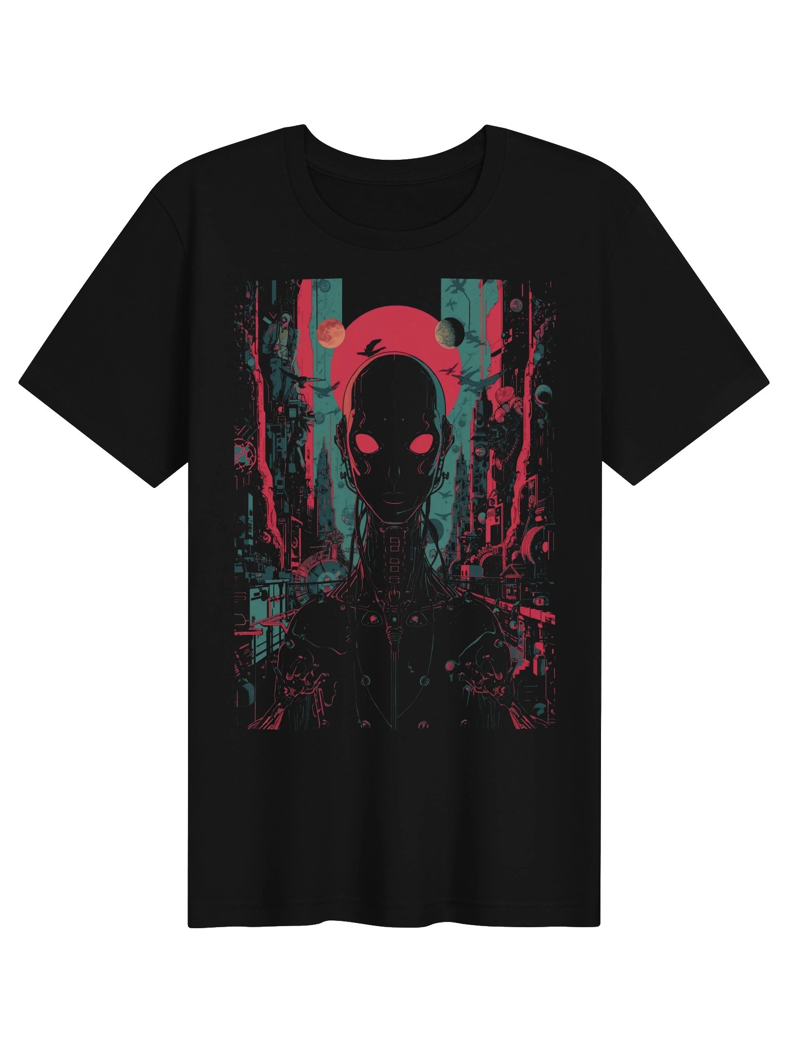 Cyberpunk Cyborg Neon Lightweight T-Shirt product image (1)