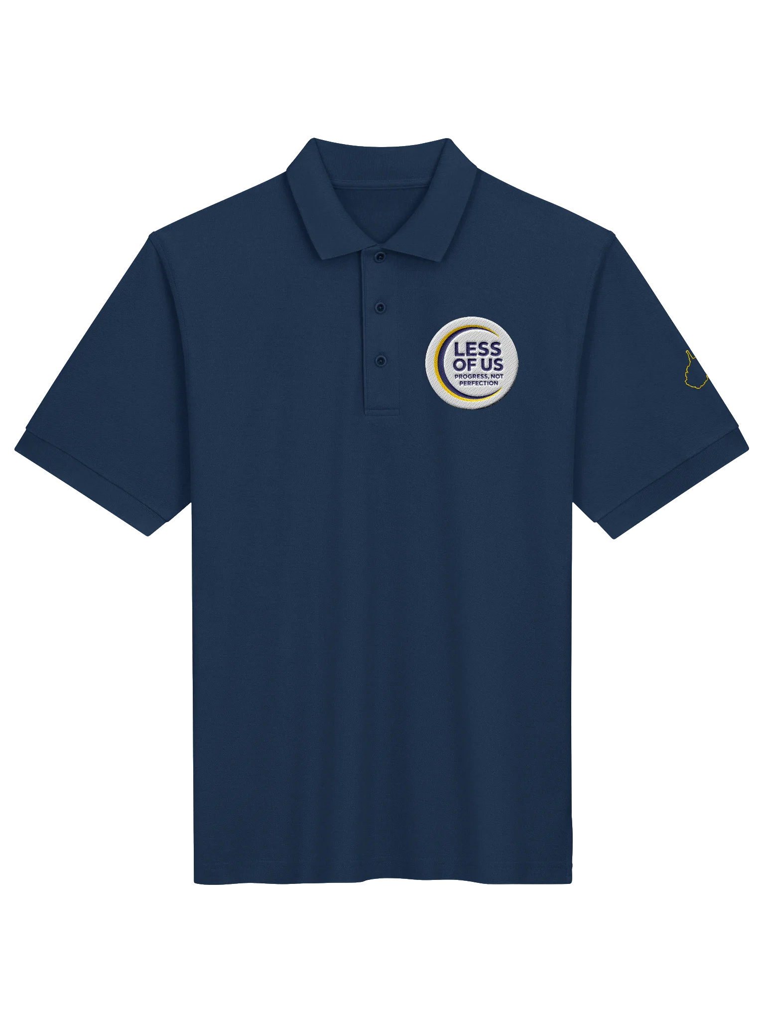 LESS OF US Badge Polo — Progress, Not Perfection product image (1)