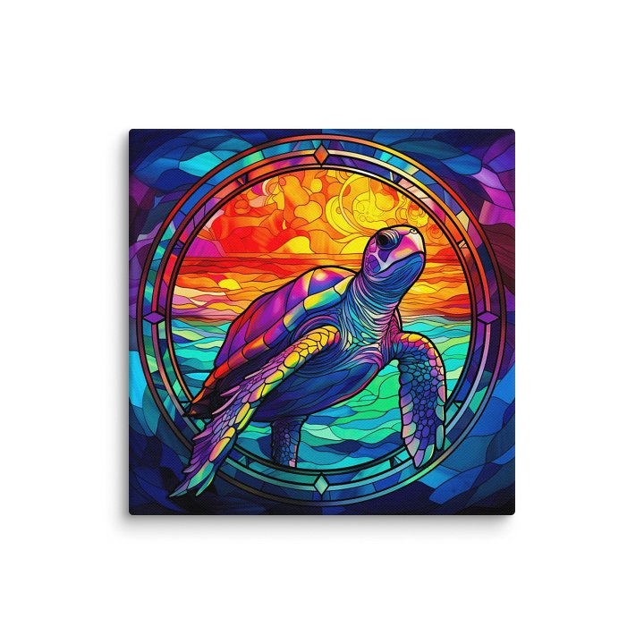 Ocean's Majesty Stained Glass Sea Turtle Art product image (12)
