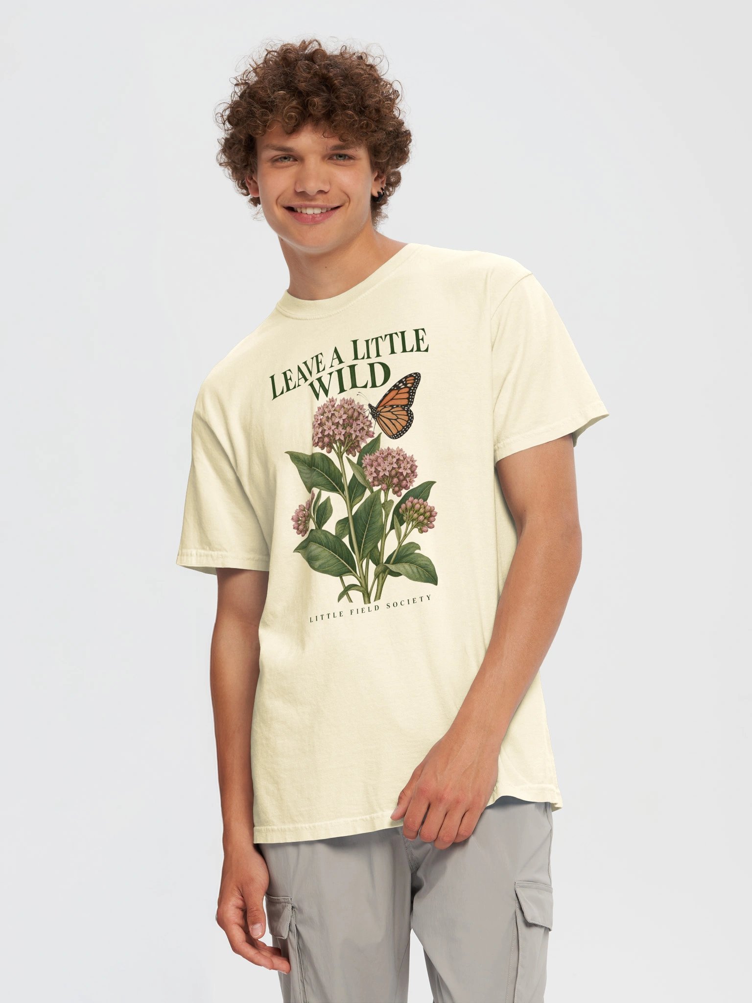 Leave a Little Wild — Milkweed & Monarch T-Shirt product image (2)