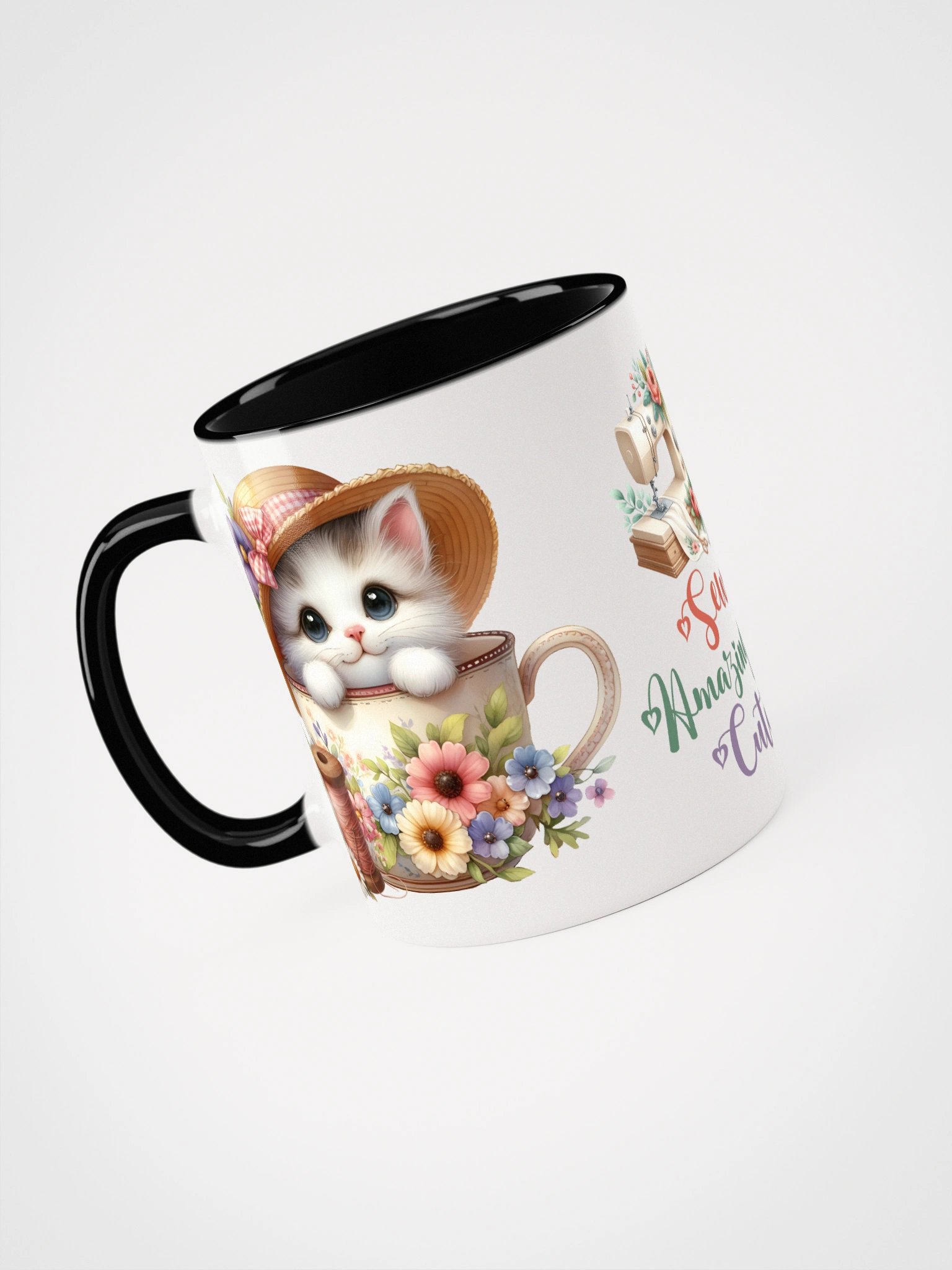 Sew Amazingly Cute Kitten Teacup Mug product image (32)
