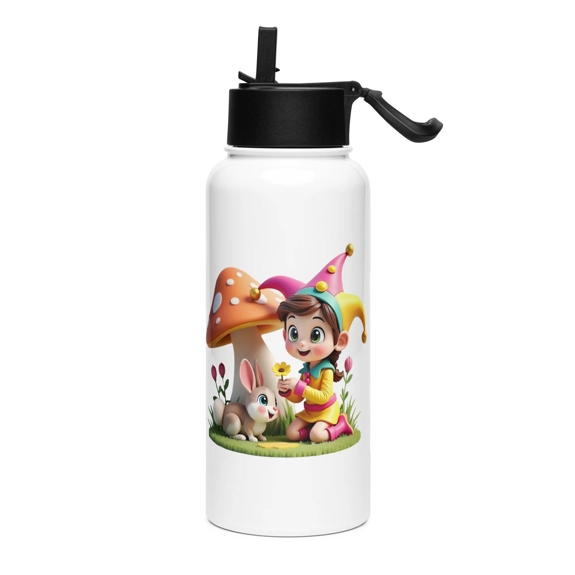 🐰 JessyJesty Bunny Stainless Steel Water Bottle with Straw Lid – Hoppin’ Hydration on the Go! product image (1)