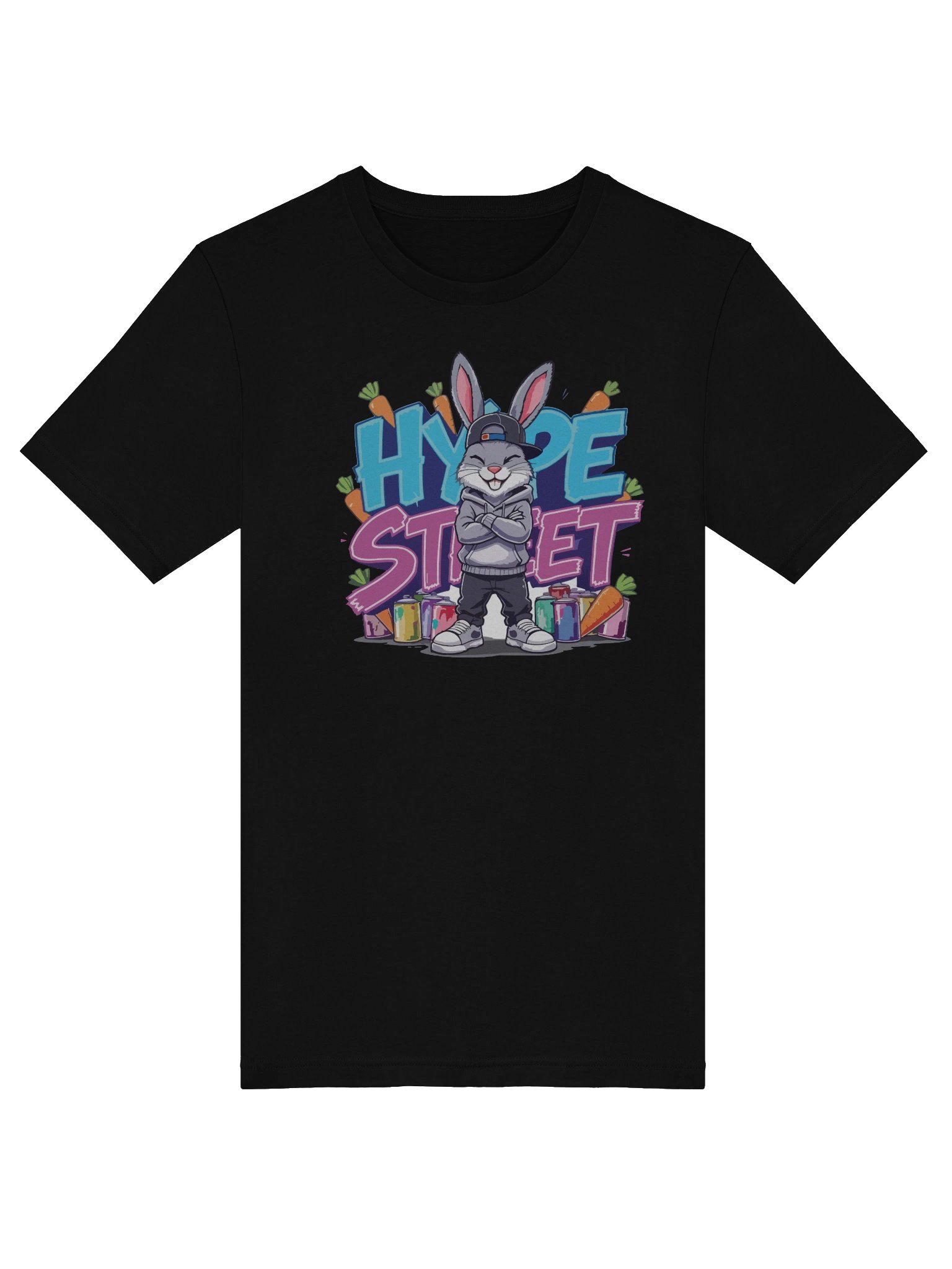 Hype Street Rabbit Cartoon T-Shirt - Unisex T-Shirt – Premium Printed T-Shirt for Everyday Casual & Streetwear product image (5)