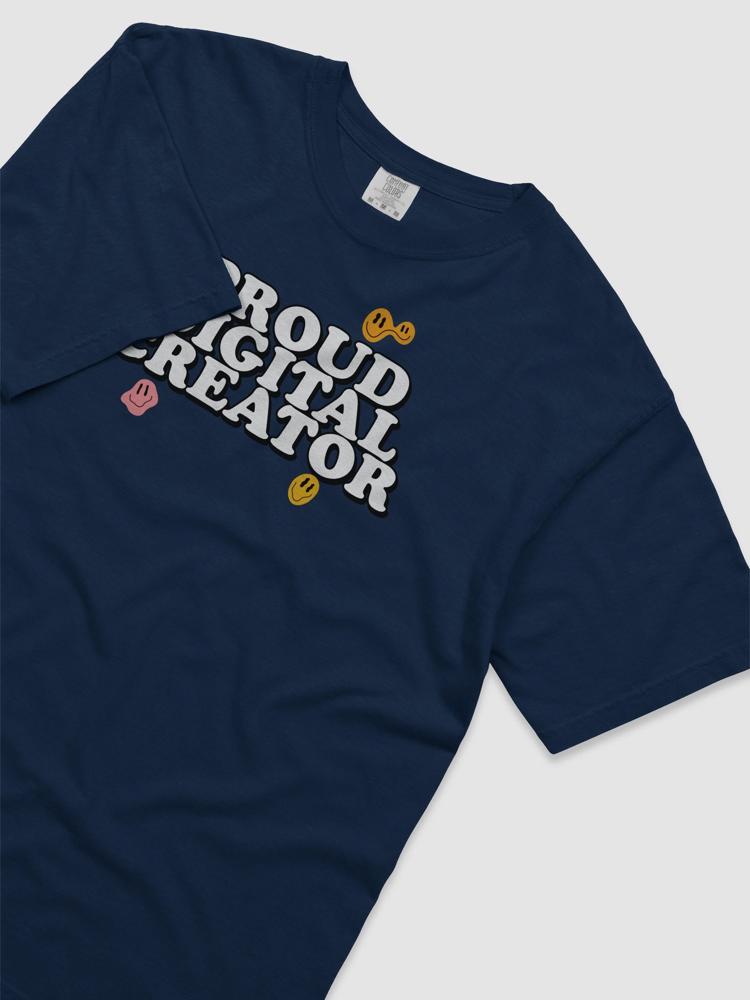 Proud Digital Creator Faces Navy Blue T-Shirt product image (5)