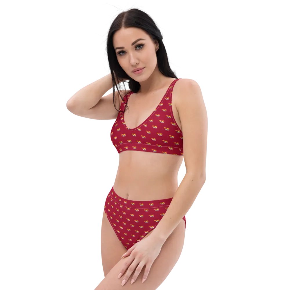MSLA Red High Waisted Bikini product image (11)