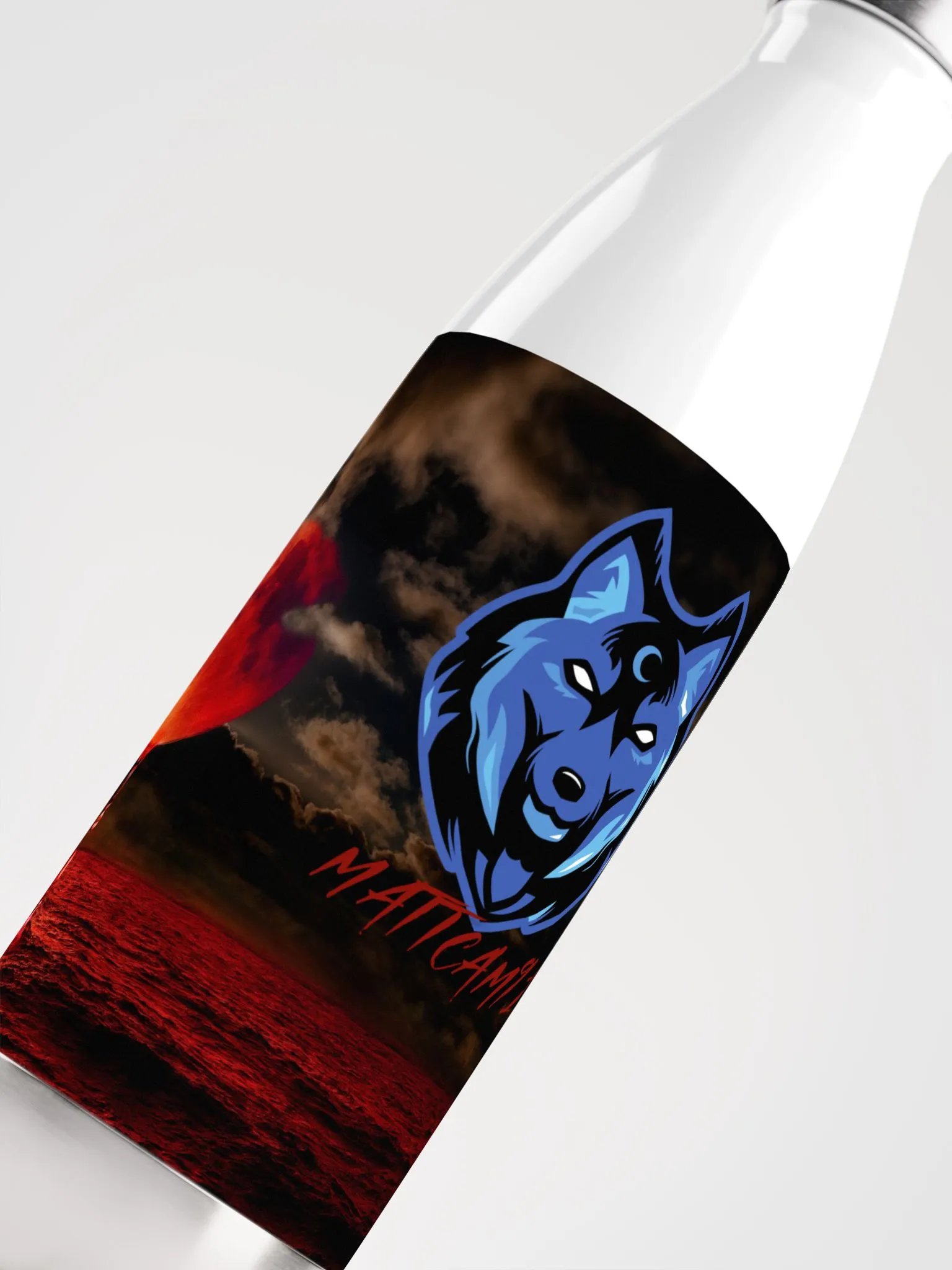Blood Moon Wolf Water Bottle product image (5)