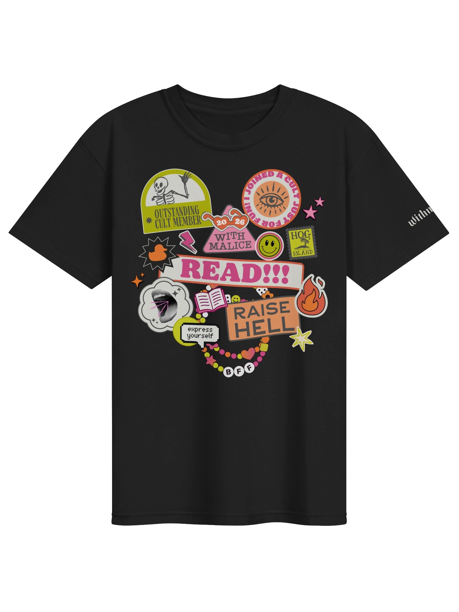 read & raise hell sticker shirt product image (2)