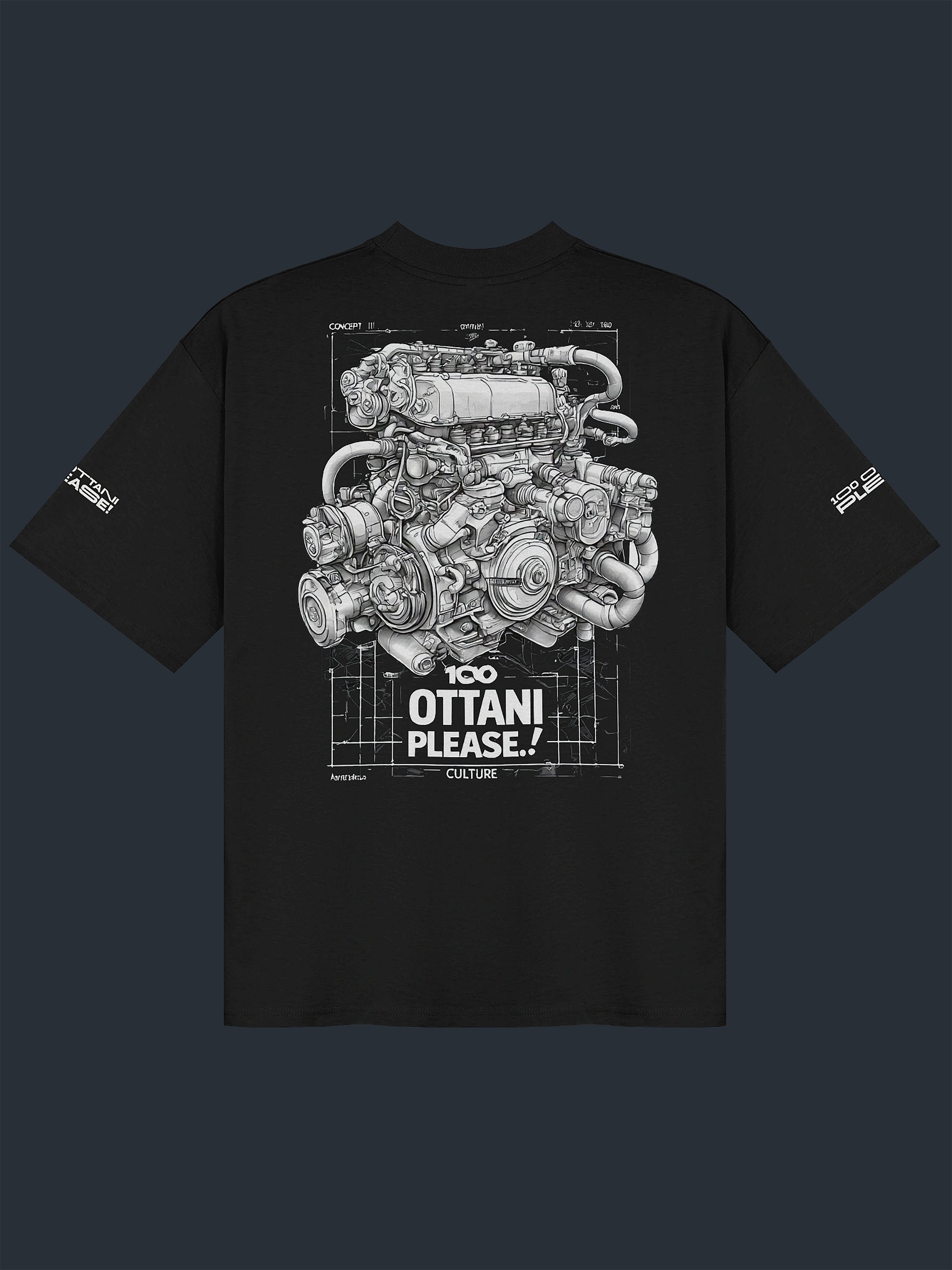 100 Ottani Please!™ Oversized Unisex Racing Streetwear Graphic T-Shirt | Ignition Edition product image (1)