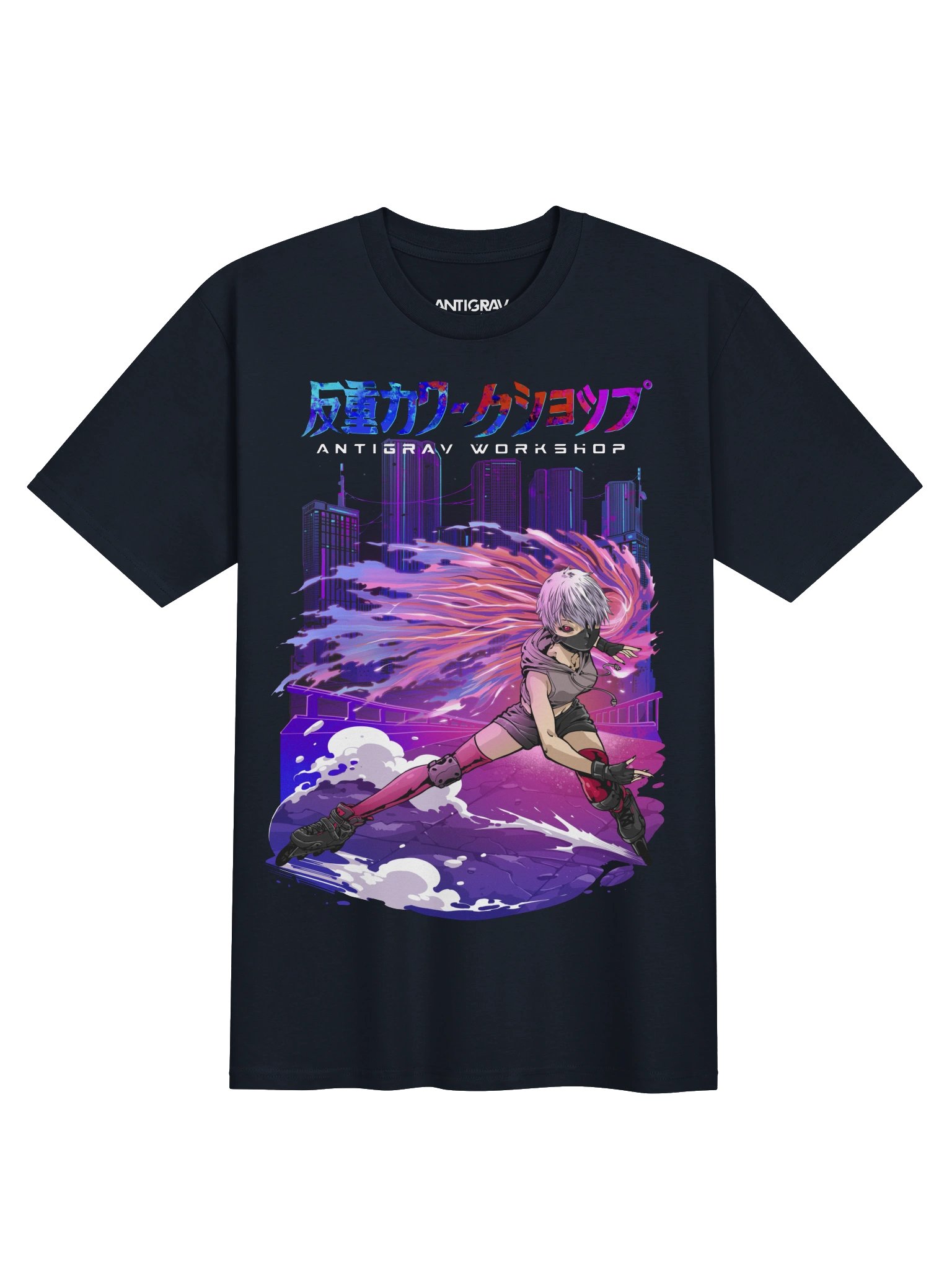 Neon Drift Relaxed Fit T-Shirt | Cyberpunk Anime Skater Streetwear Tee product image (1)