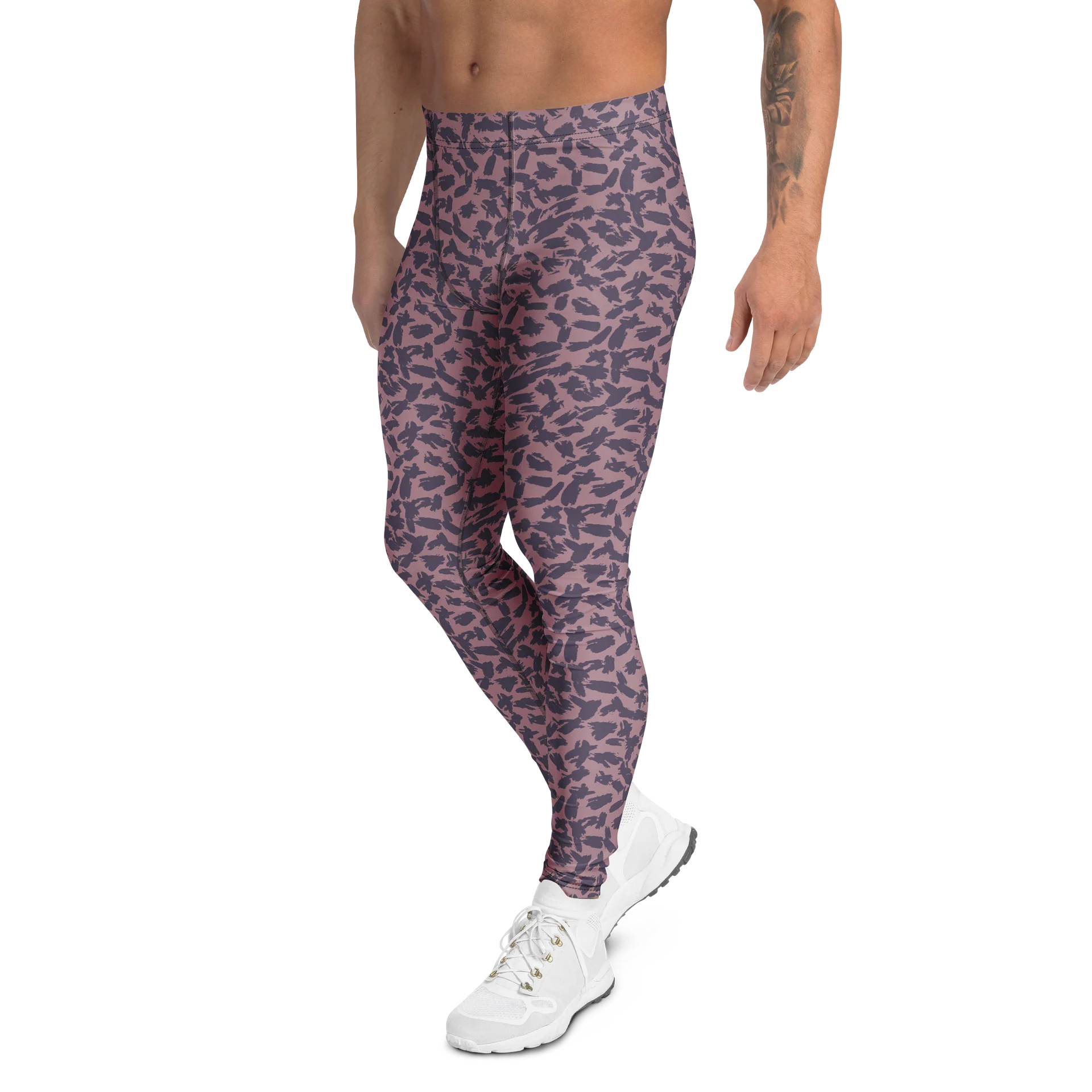 Vintage Abstract Brush Strokes Men's Leggings product image (4)