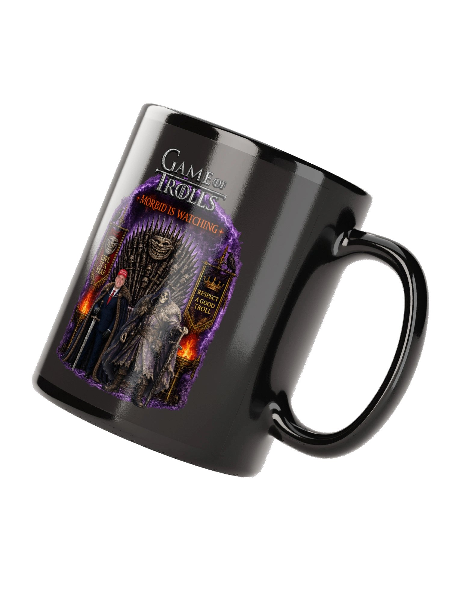 Game of Trolls Black Glossy Mug product image (6)