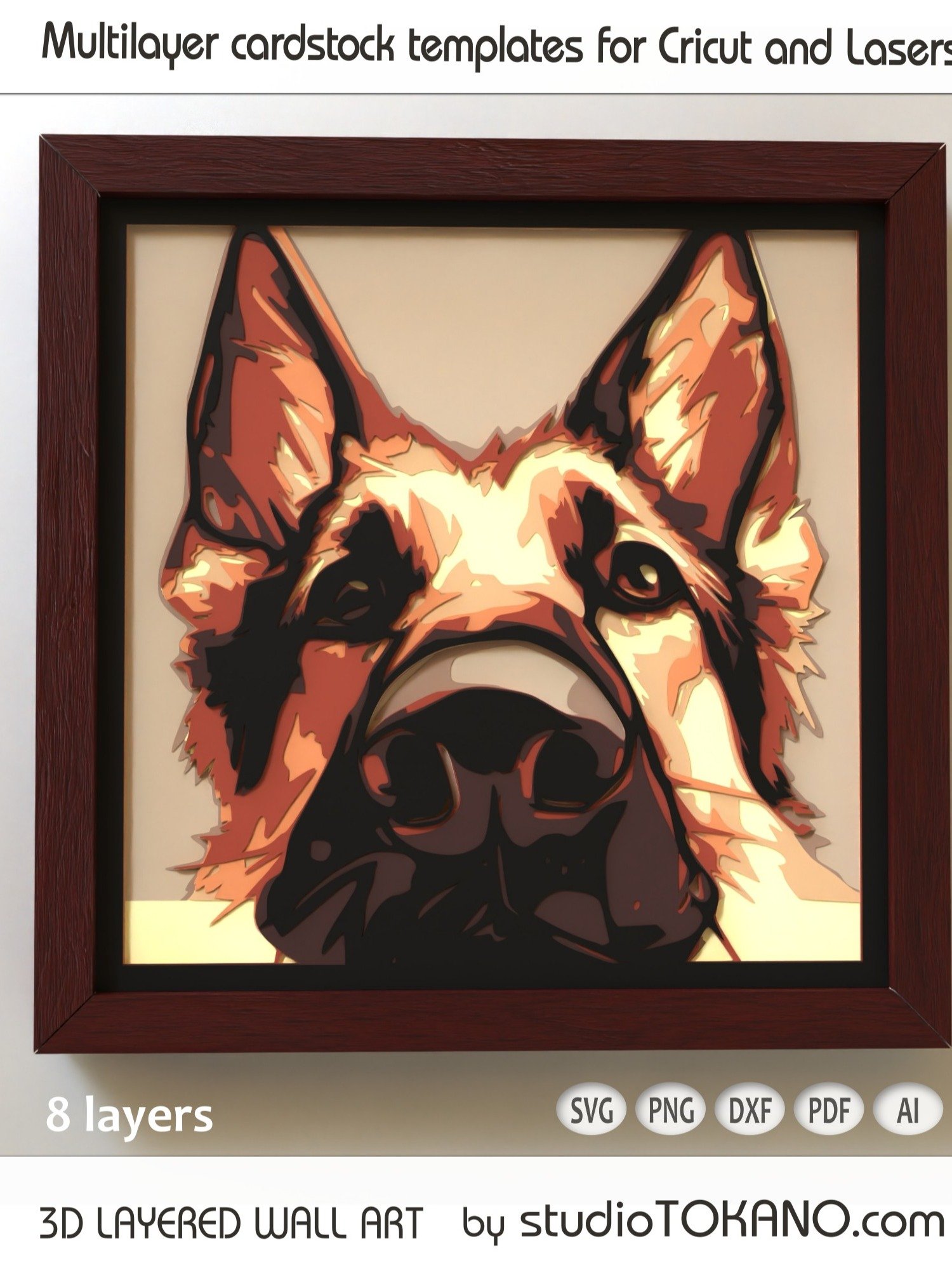 Dog bundle 3D layered files product image (3)