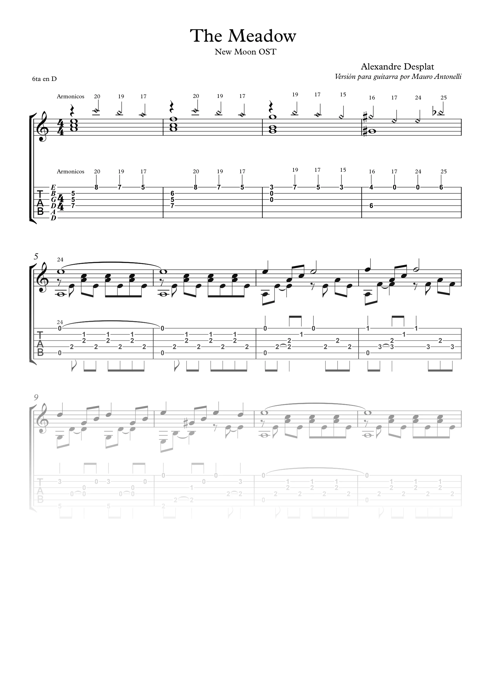The Meadow - Partitura + Tabs product image (1)
