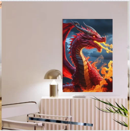 Dragons breathing fire Wall Art product image (4)