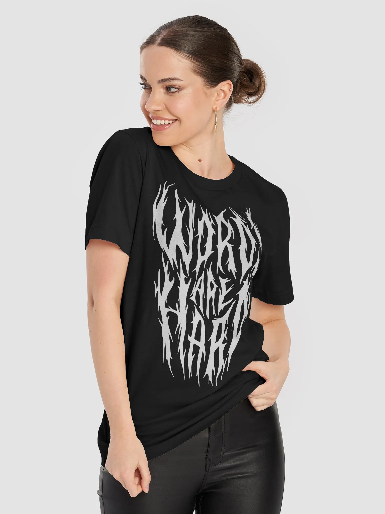 Metal Words Are Hard Tee - light product image (6)