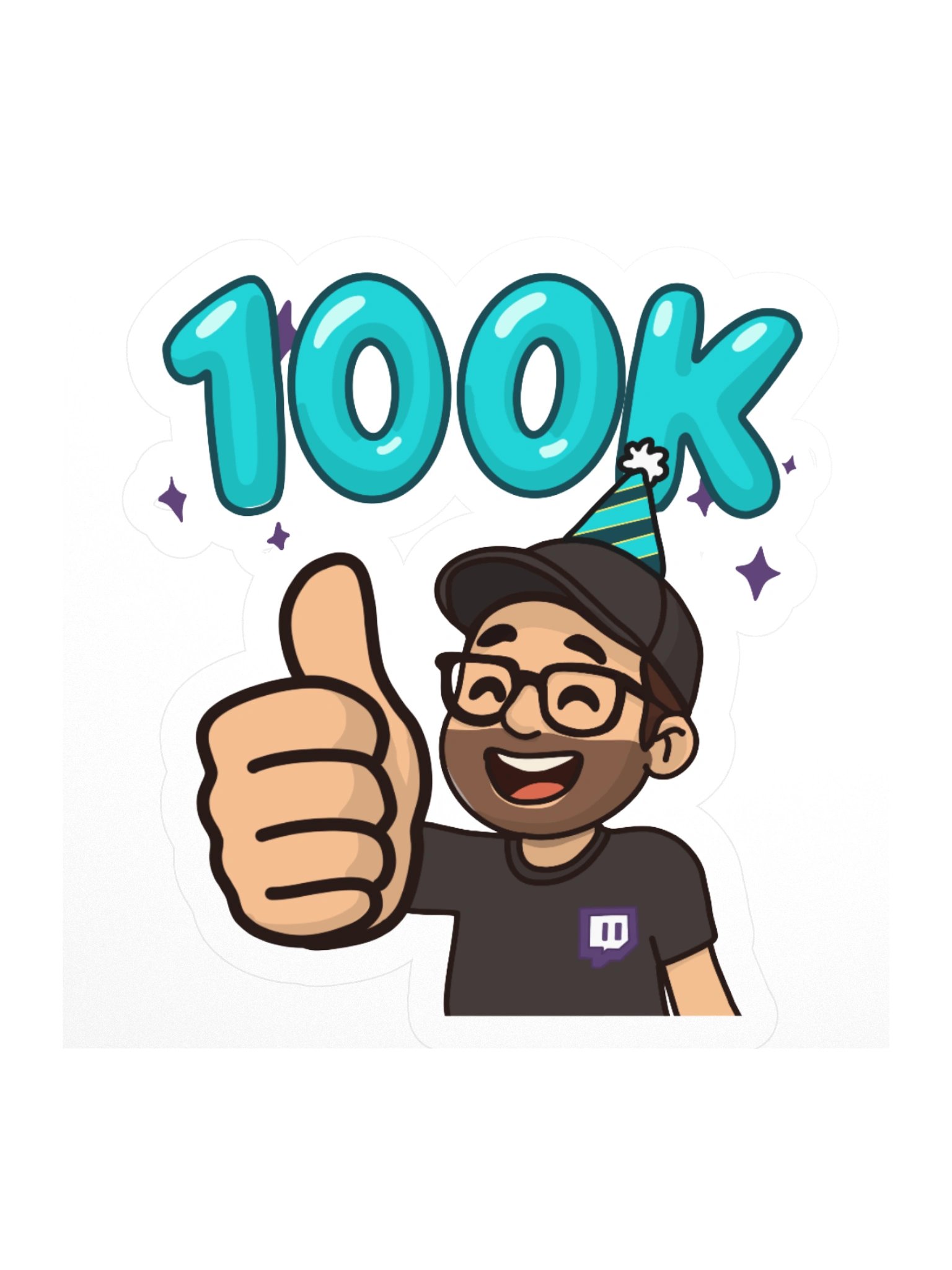 FlashForce 100k Twitch Celebration Sticker product image (2)