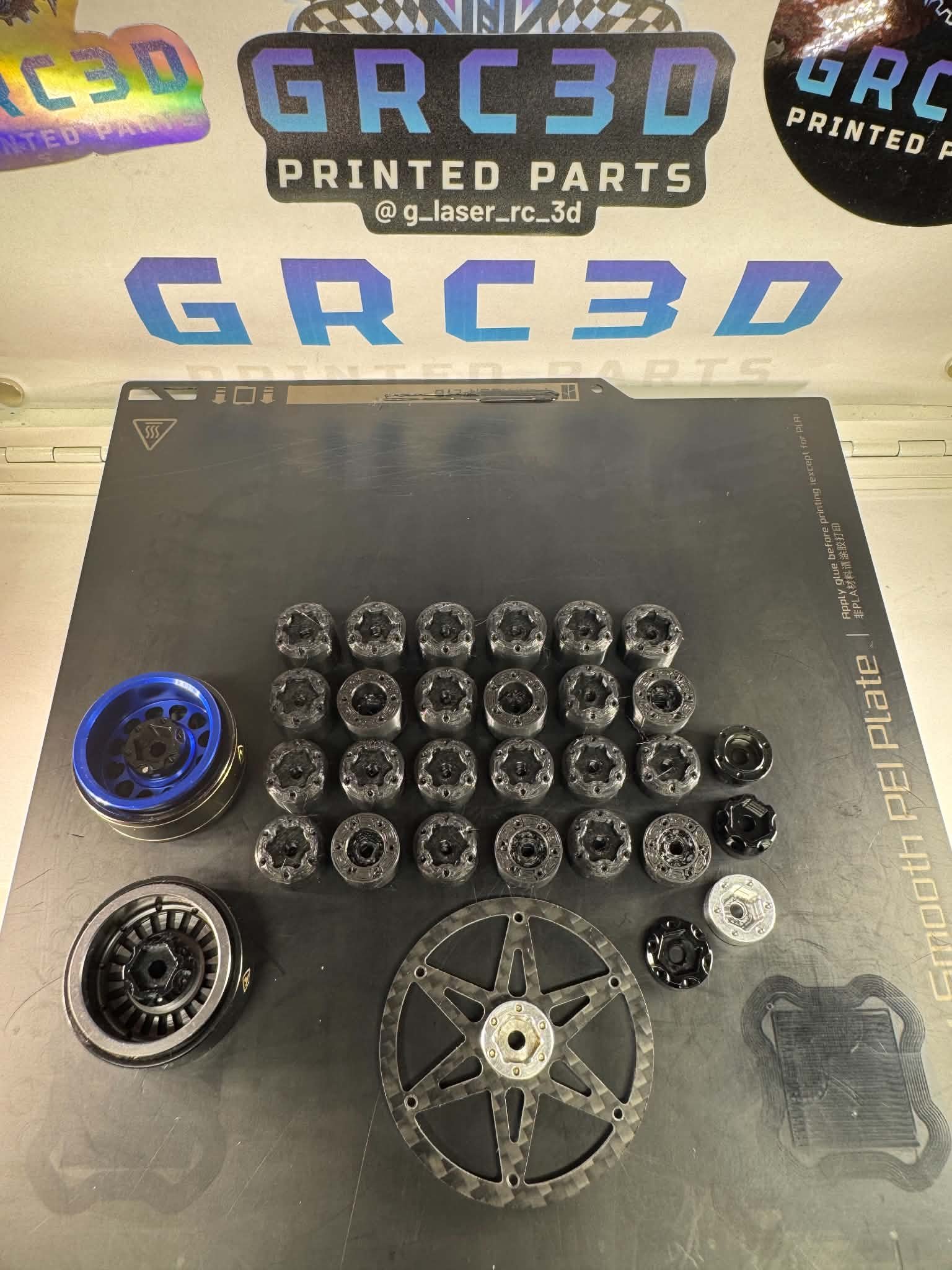 GRC3D Wheel 1-6mm Hub Spacer Kit (Injora/TREAL/HardPark) product image (2)