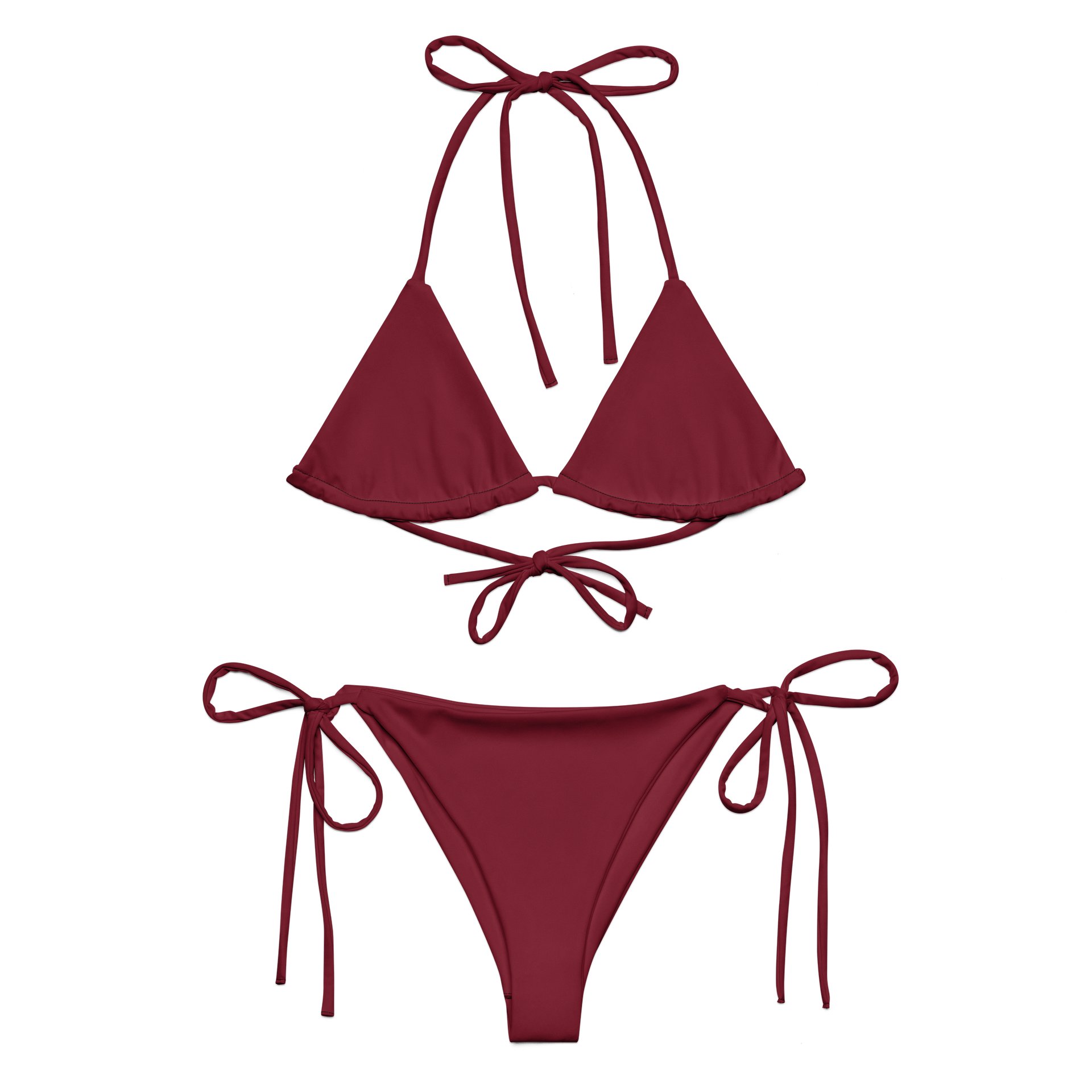 Maroon Muse Recycled String Bikini Set product image (2)