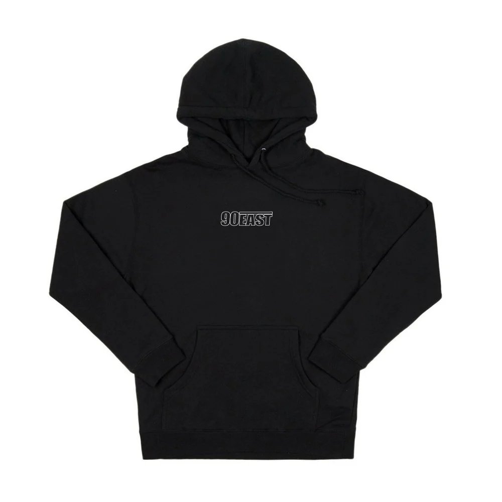 90East Line Logo Embroidered Hoodie Black product image (1)