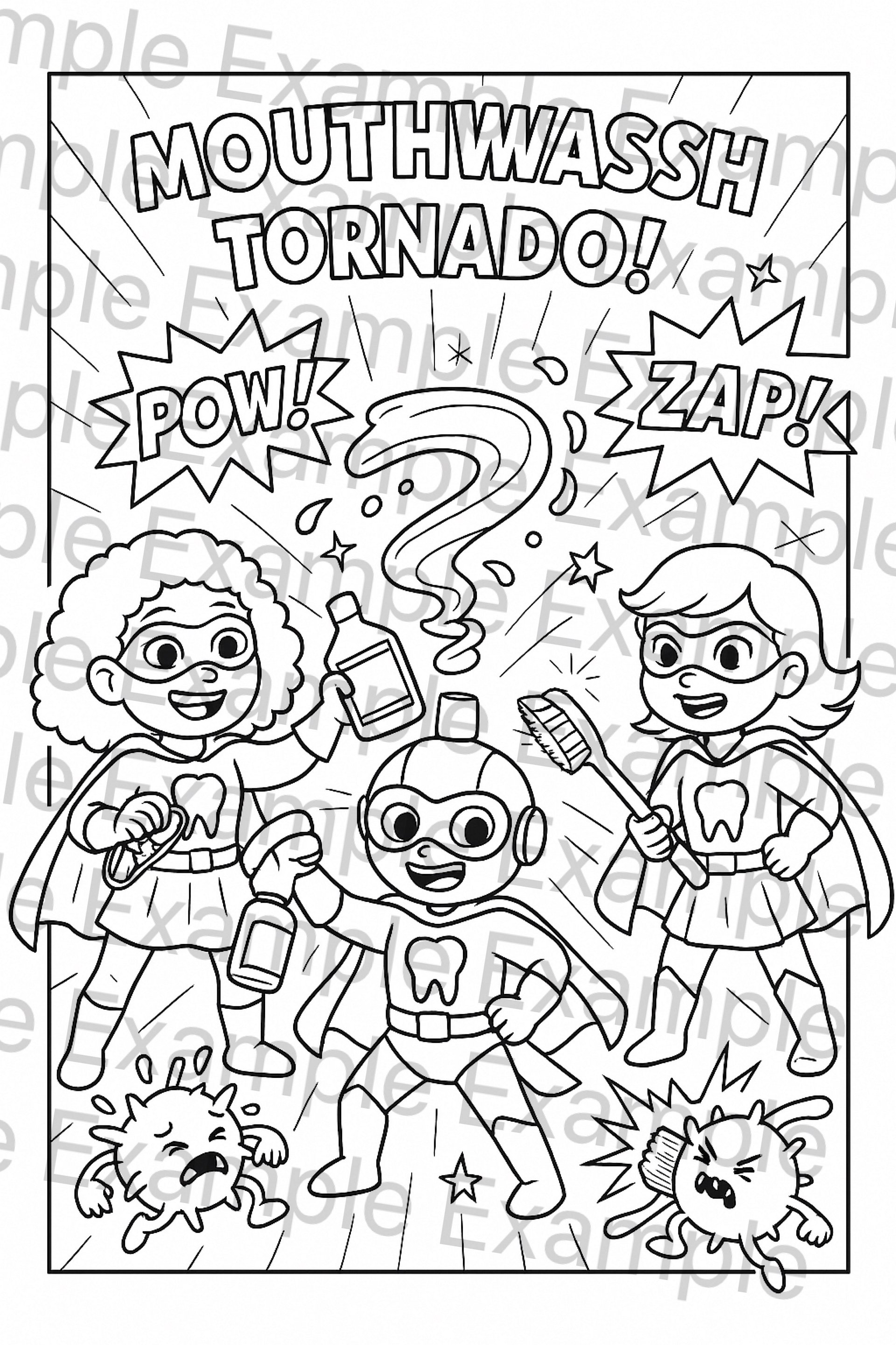 Super Brushing Heroes Coloring Pages product image (4)
