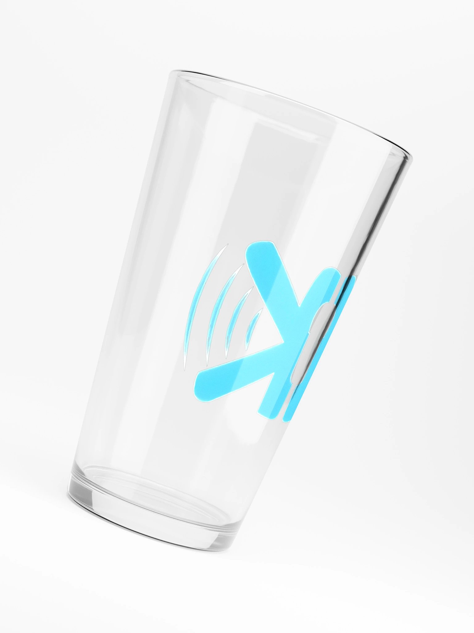 KIUK Shaker Pint Glass — Cyan Logo product image (6)