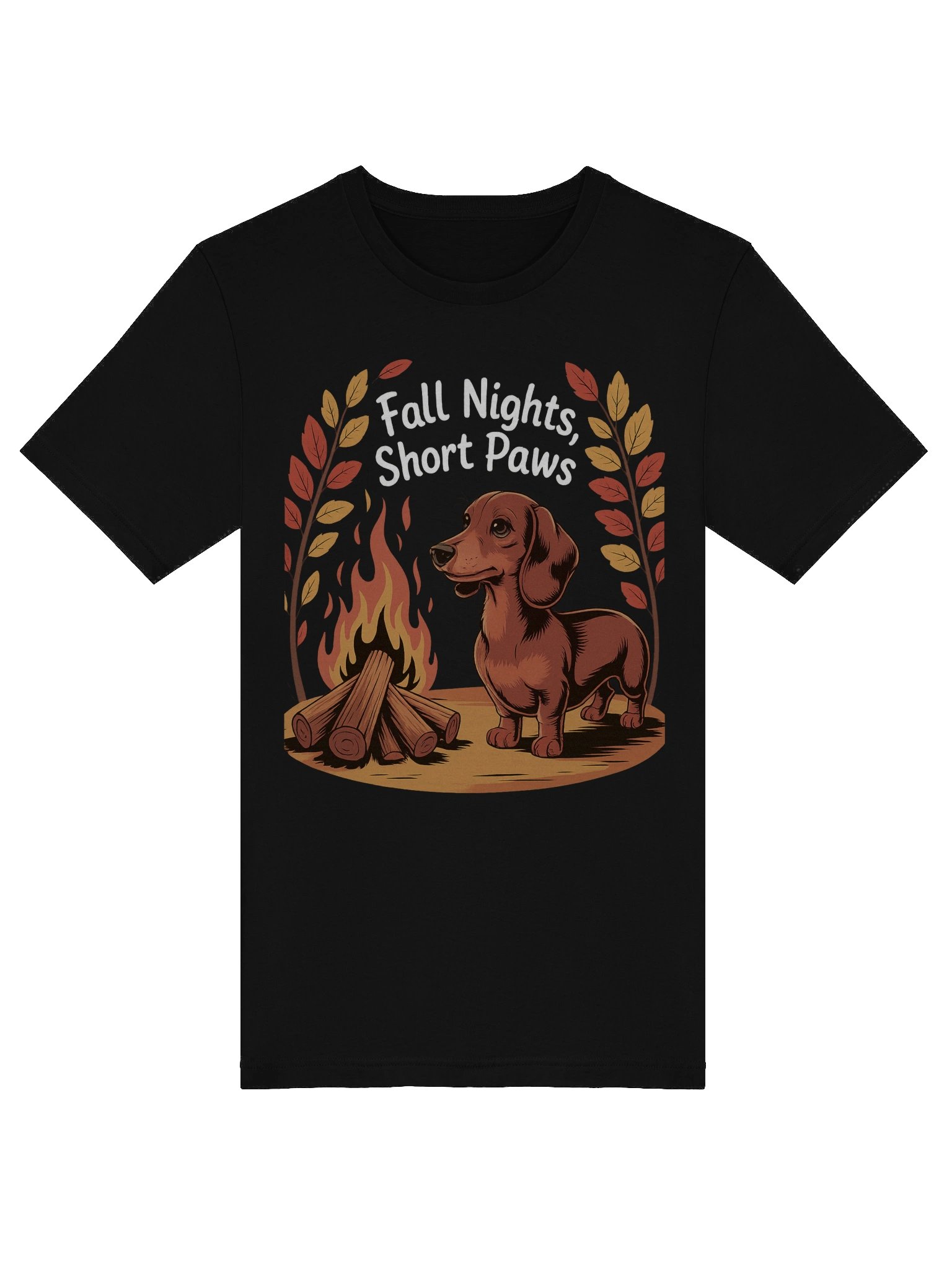 Fall Nights, Short Paws – Cozy Dachshund Campfire Tee product image (5)