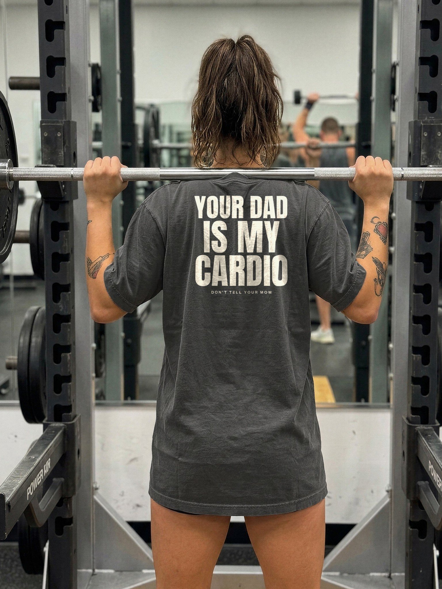 Your Dad Is My Cardio Oversized Gym Tee | Pump Cover product image (2)