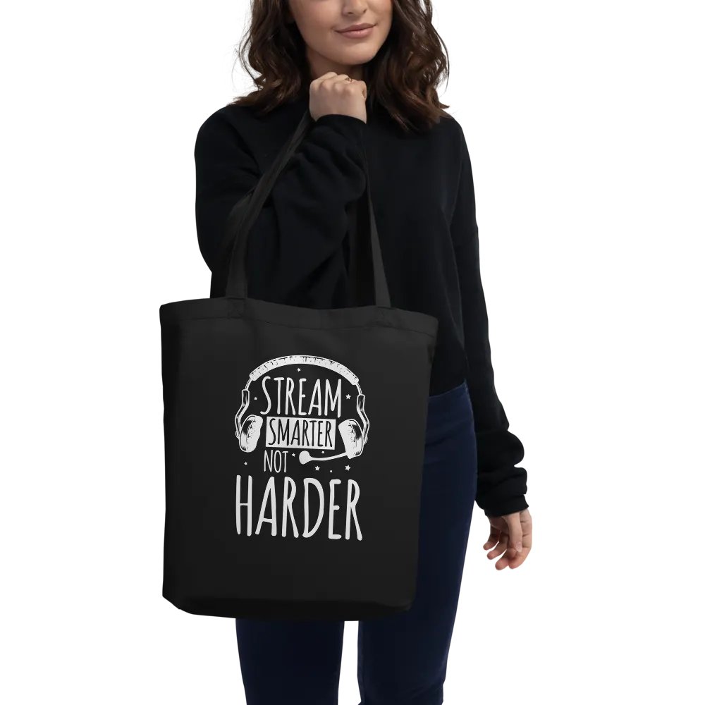 Stream Smarter Not Harder Tote Bag product image (8)