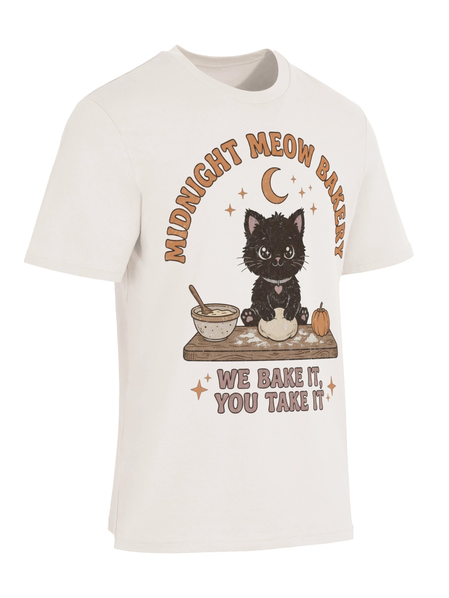 Midnight Meow Bakery Vintage Black Cat T-Shirt product image (7)