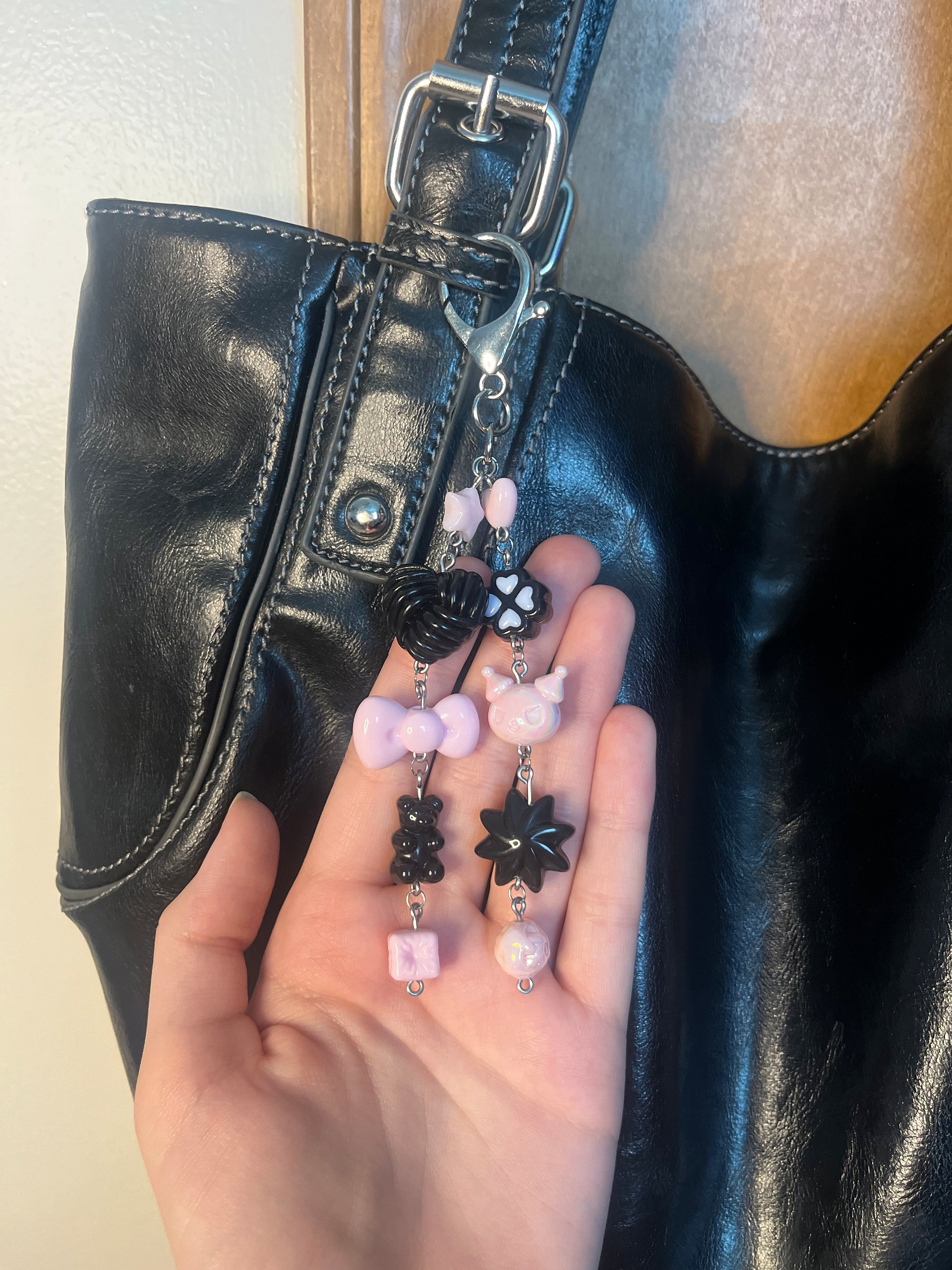 Black + Pink Classic Bag Charm product image (3)