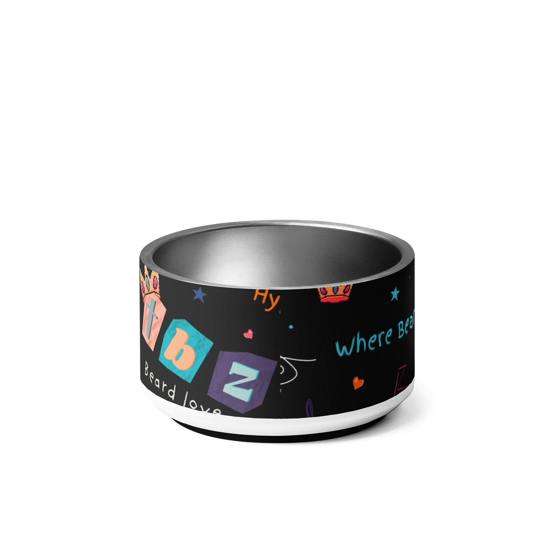 Doodle Pattern Stainless Steel Pet Bowl product image (4)