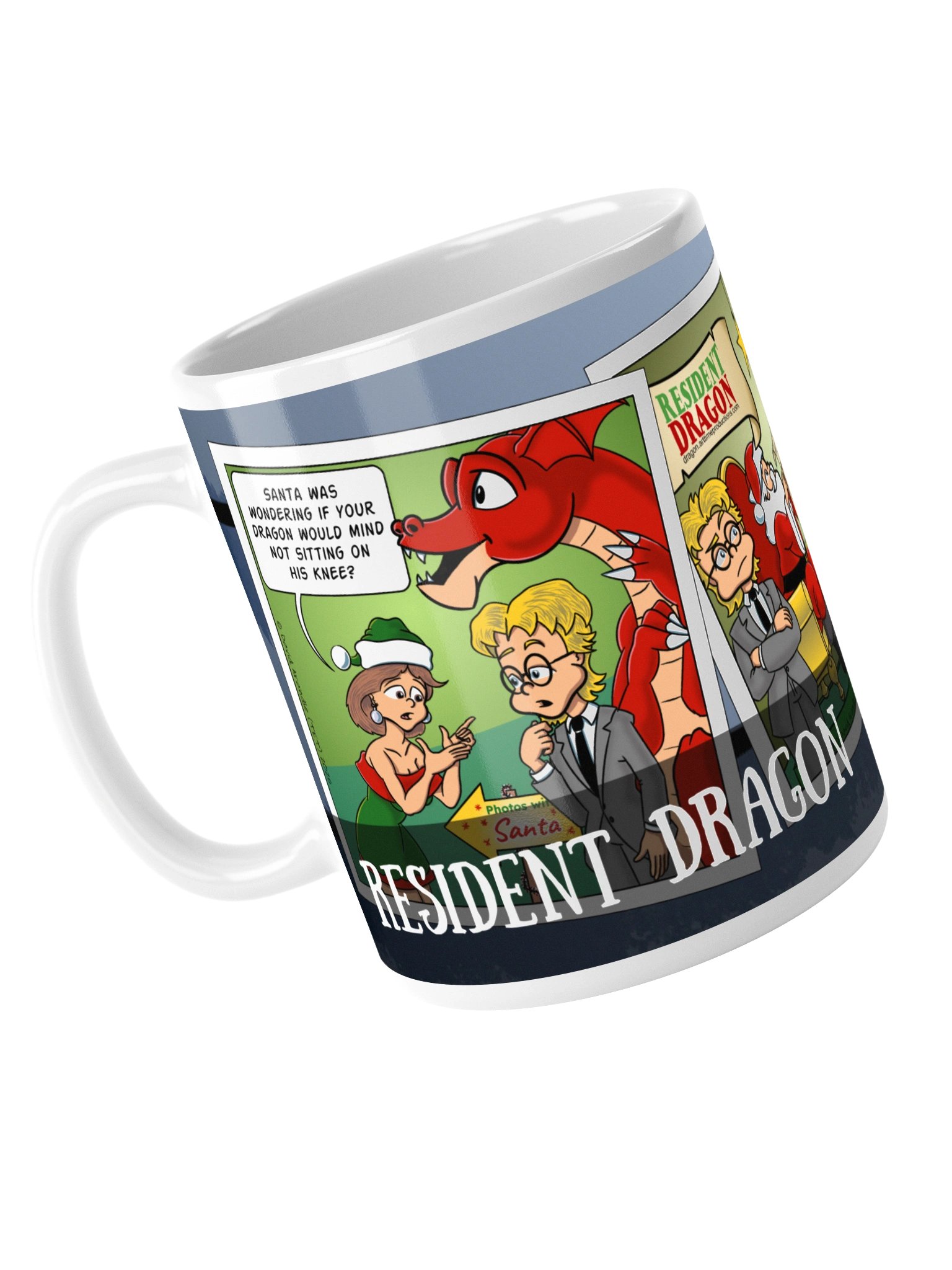 Resident Dragon Comic Season's Greetings Three-Panel Mug product image (5)