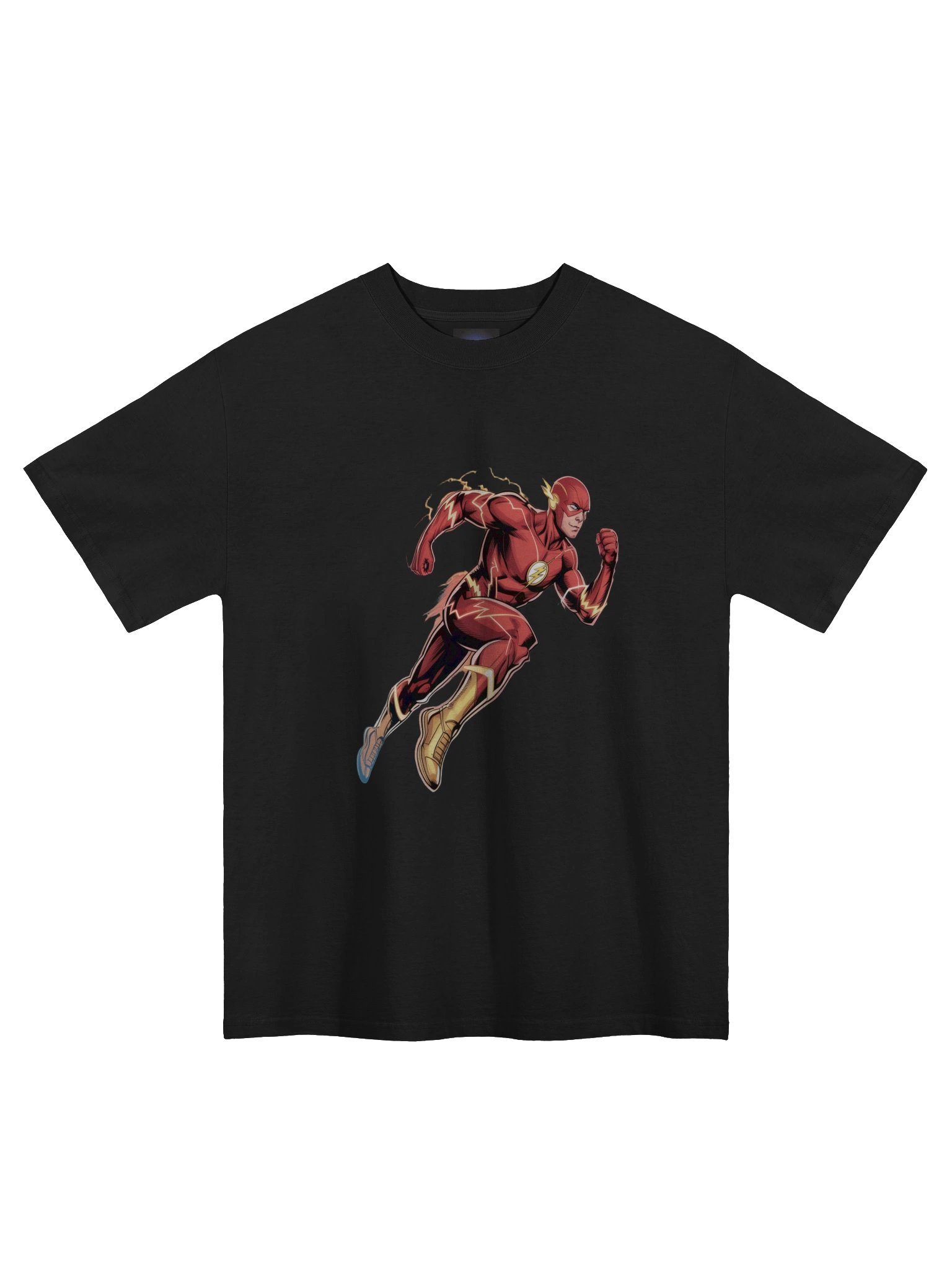Inferno Trail: The Flash Blazing Pursuit Oversized Faded T-Shirt product image (3)