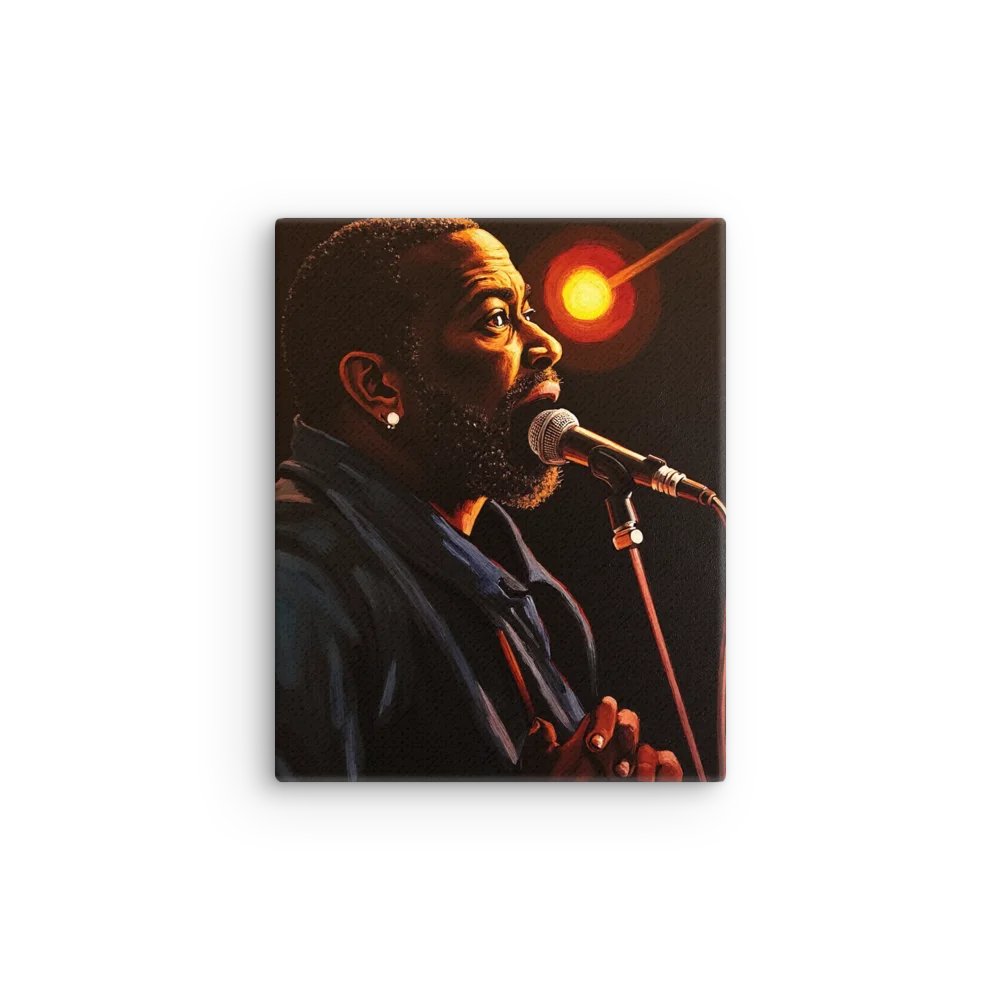 The Soul Singer - Retro Vibes Luminary Echoes Canvas Print product image (3)
