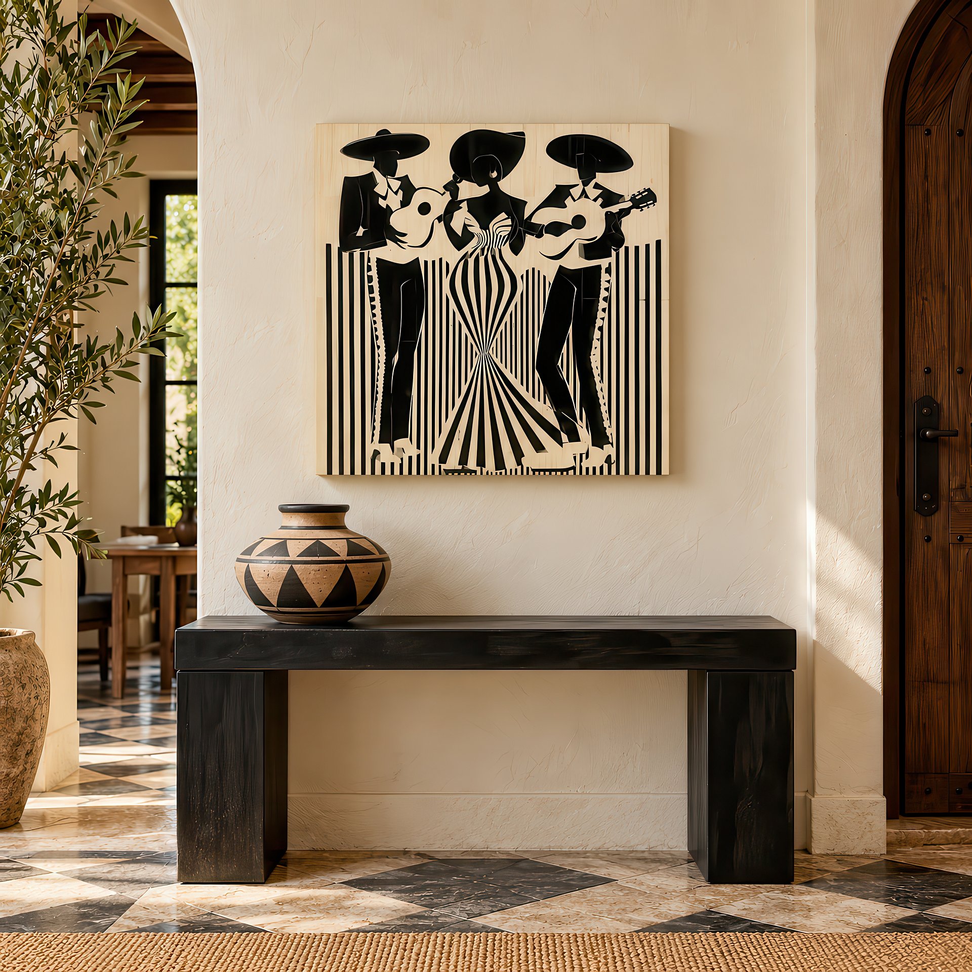 Canción del Desierto | Southwestern Folk Art | Birch Wood | Wall Decor | 24x24″ (60x60 cm) product image (1)