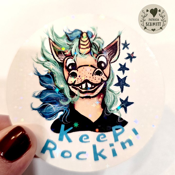 Keep Rockin' Holographic Sticker product image (2)