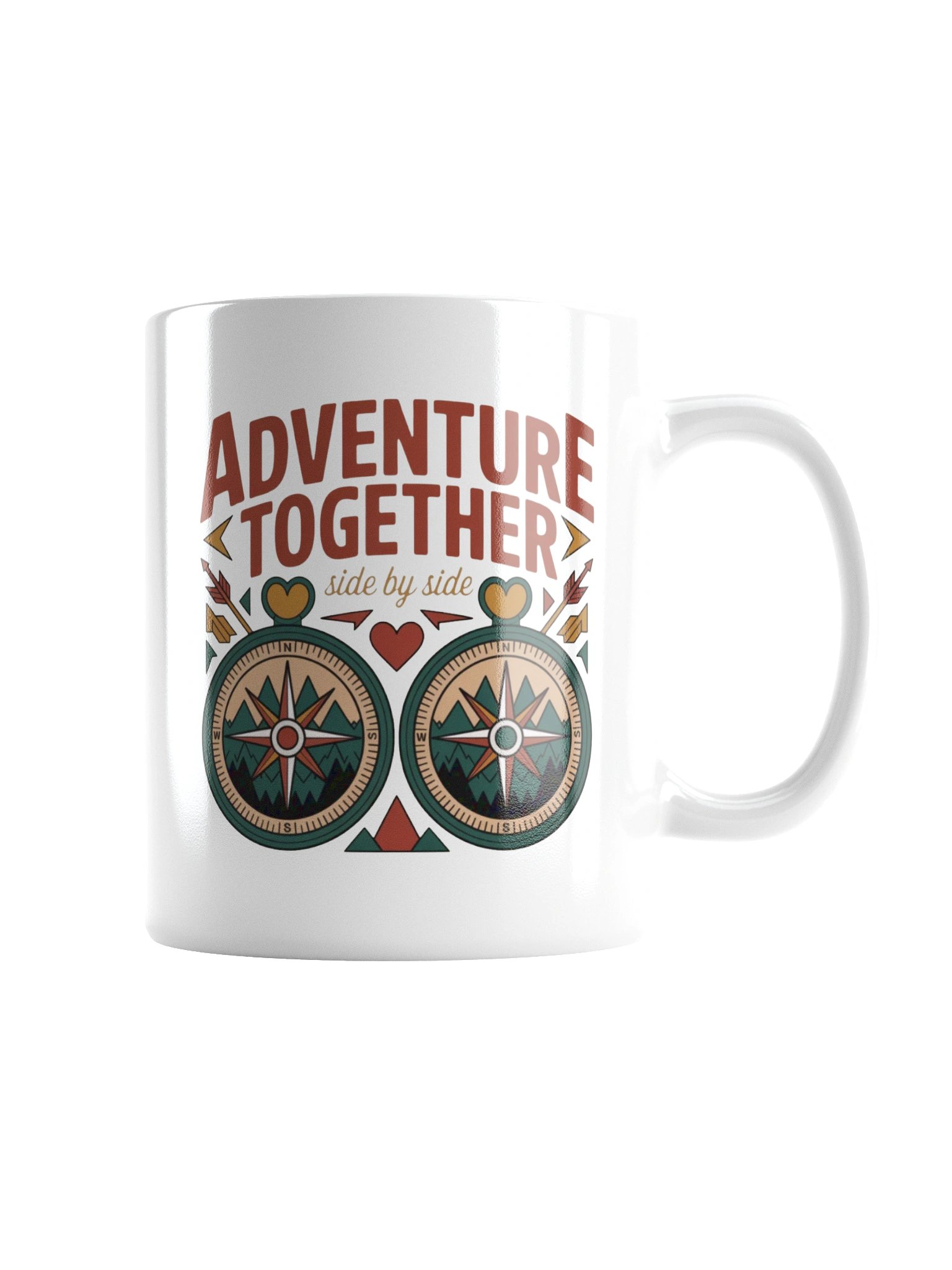 Adventure Together Couple Compass Coffee Mug product image (8)