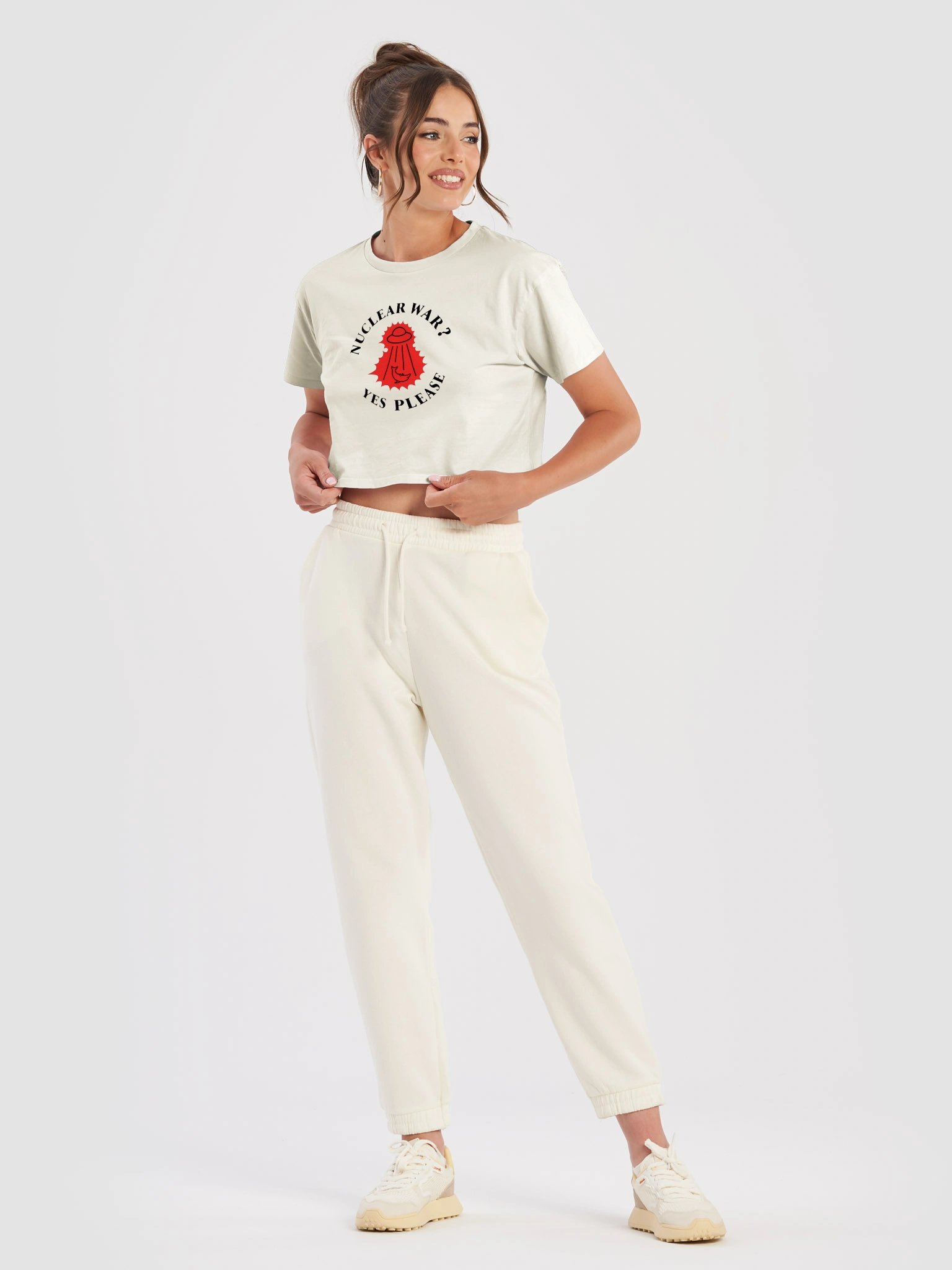 “Nuclear War? Yes Please” — Crop Top product image (3)