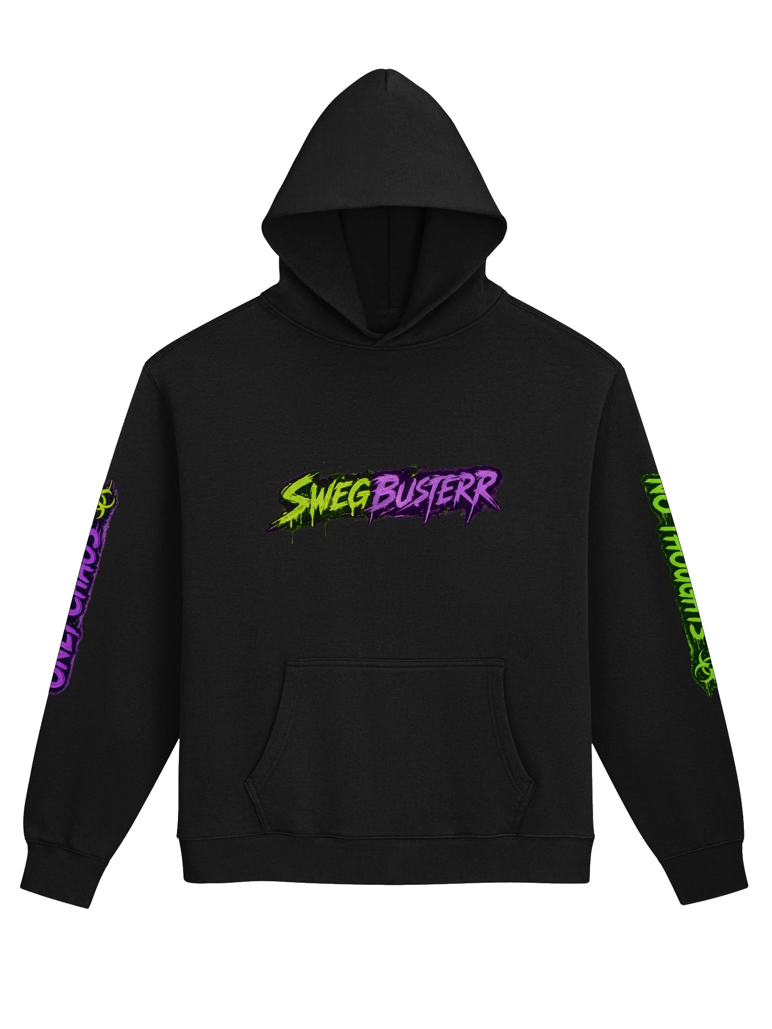 SWEG BUSTER Neon Graffiti Oversized Hoodie product image (8)