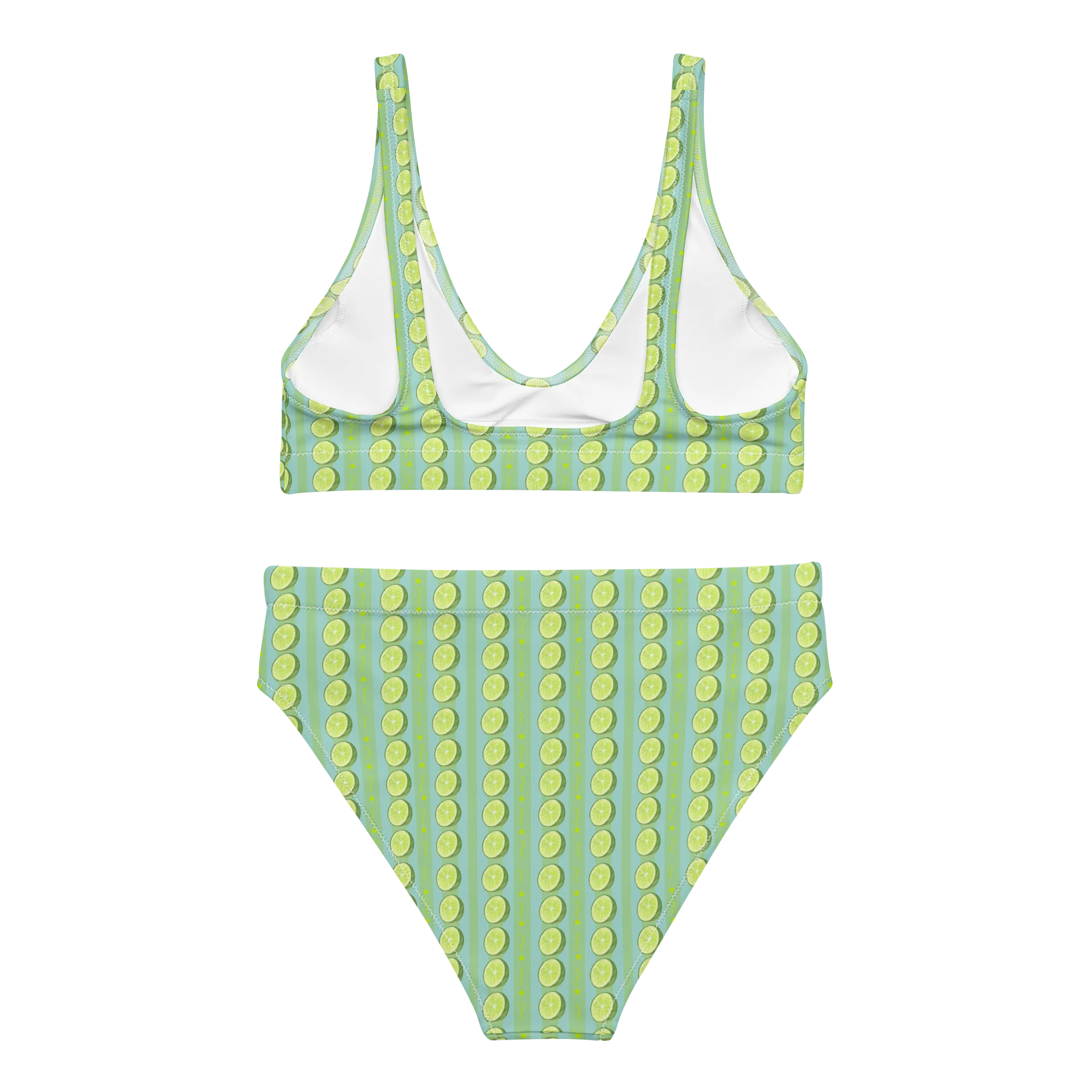 Citron Vert Stripes – High-Waisted Bikini product image (4)