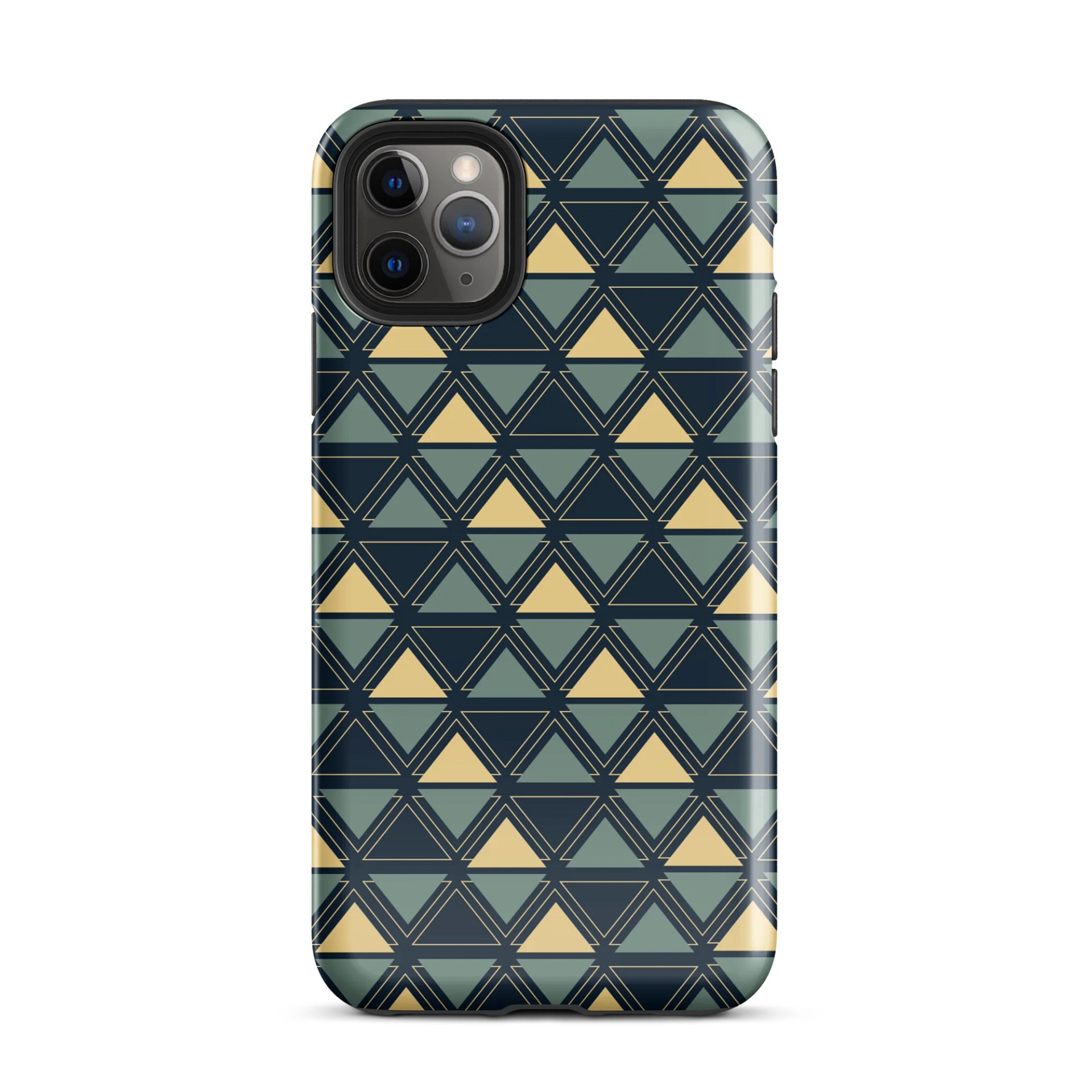 Triangulated Night iPhone 17 Tough Case - Shockproof Dual-Layer Geometric Protective Cover product image (2)