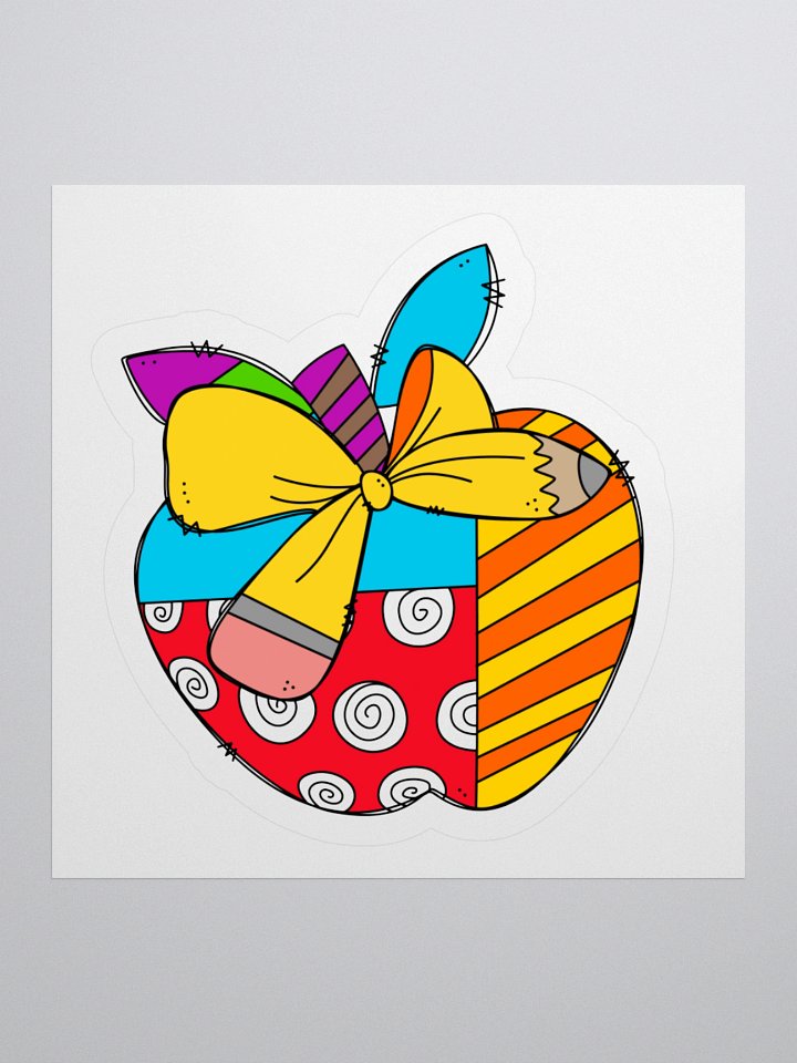 Back to School Apple Kiss Cut Sticker product image (2)