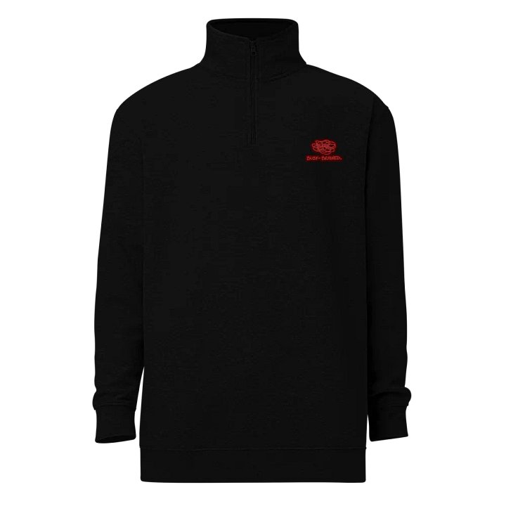BUSY-BRAINED (cherry design) embroidered quarter zip product image (2)